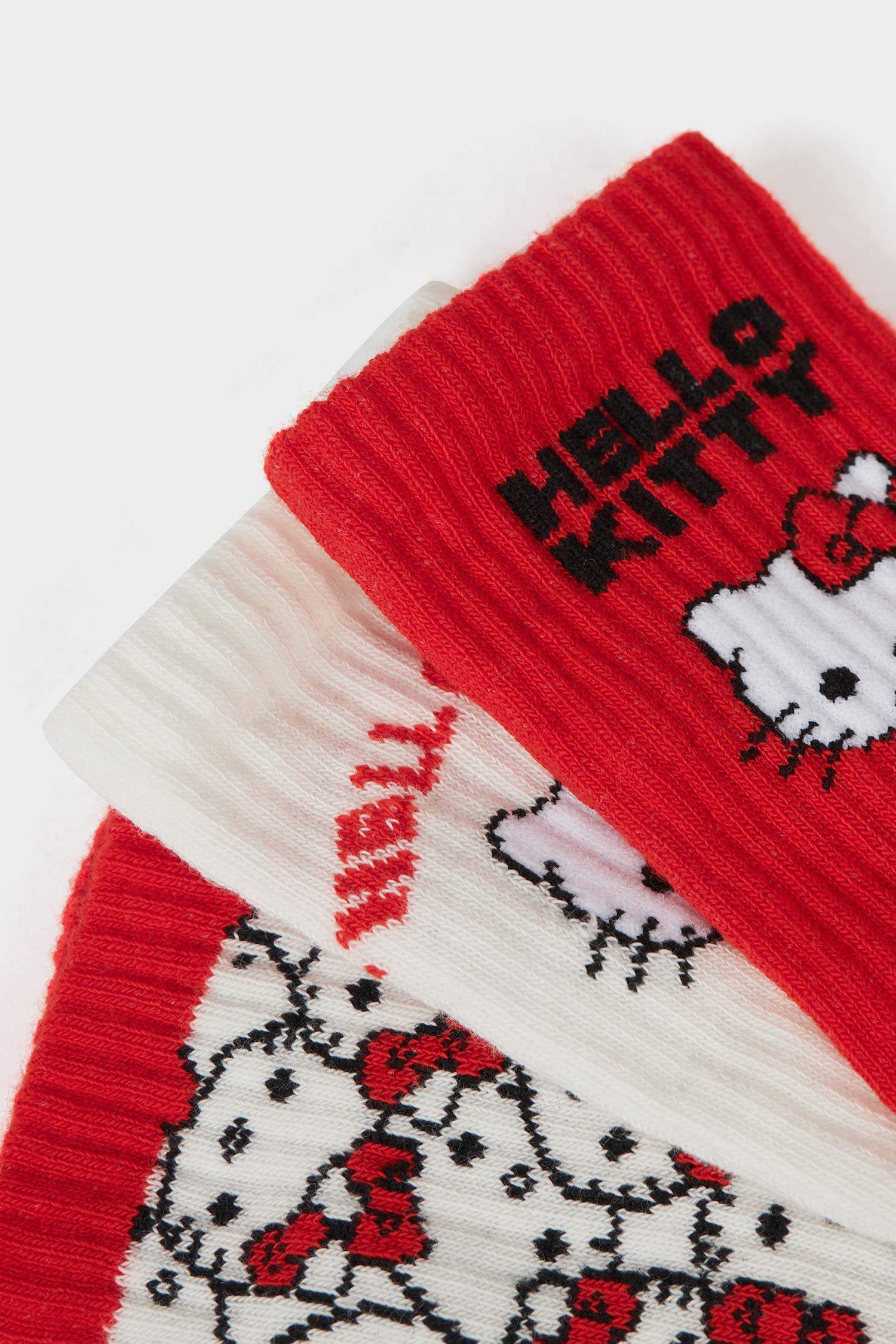 Kız Çocuk Hello Kitty 3'lü Pamuklu Uzun Çorap