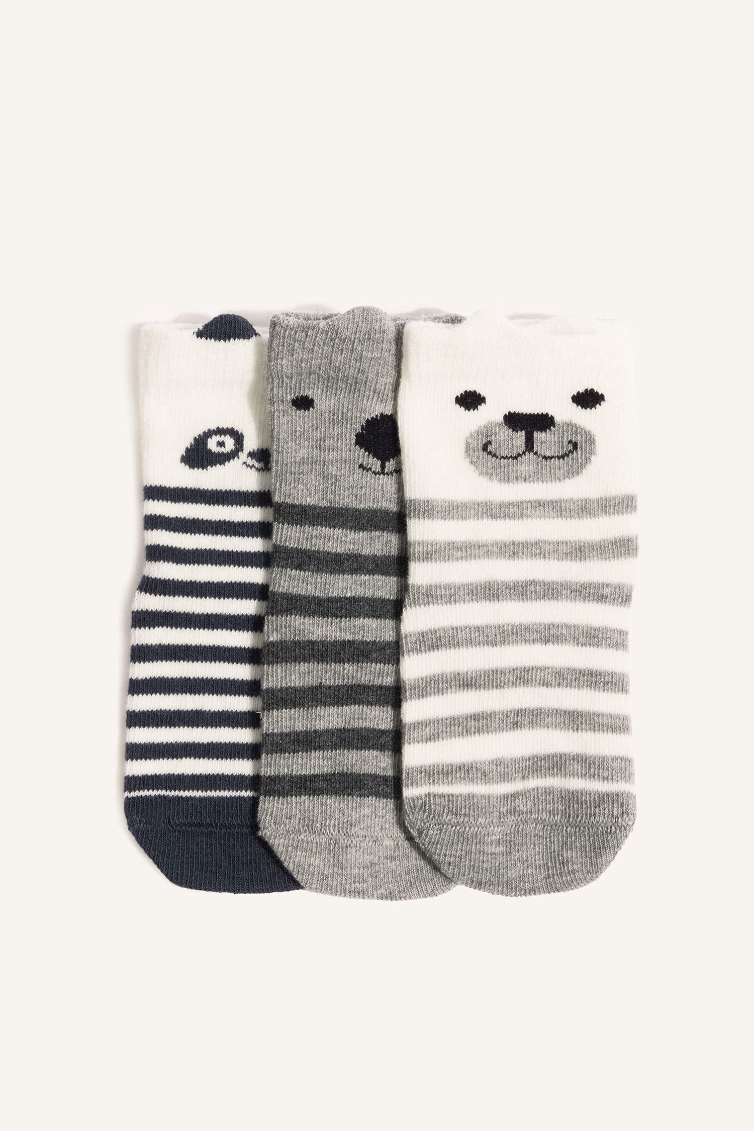 شرابات طويلة اولادي قطن - 3 قطع