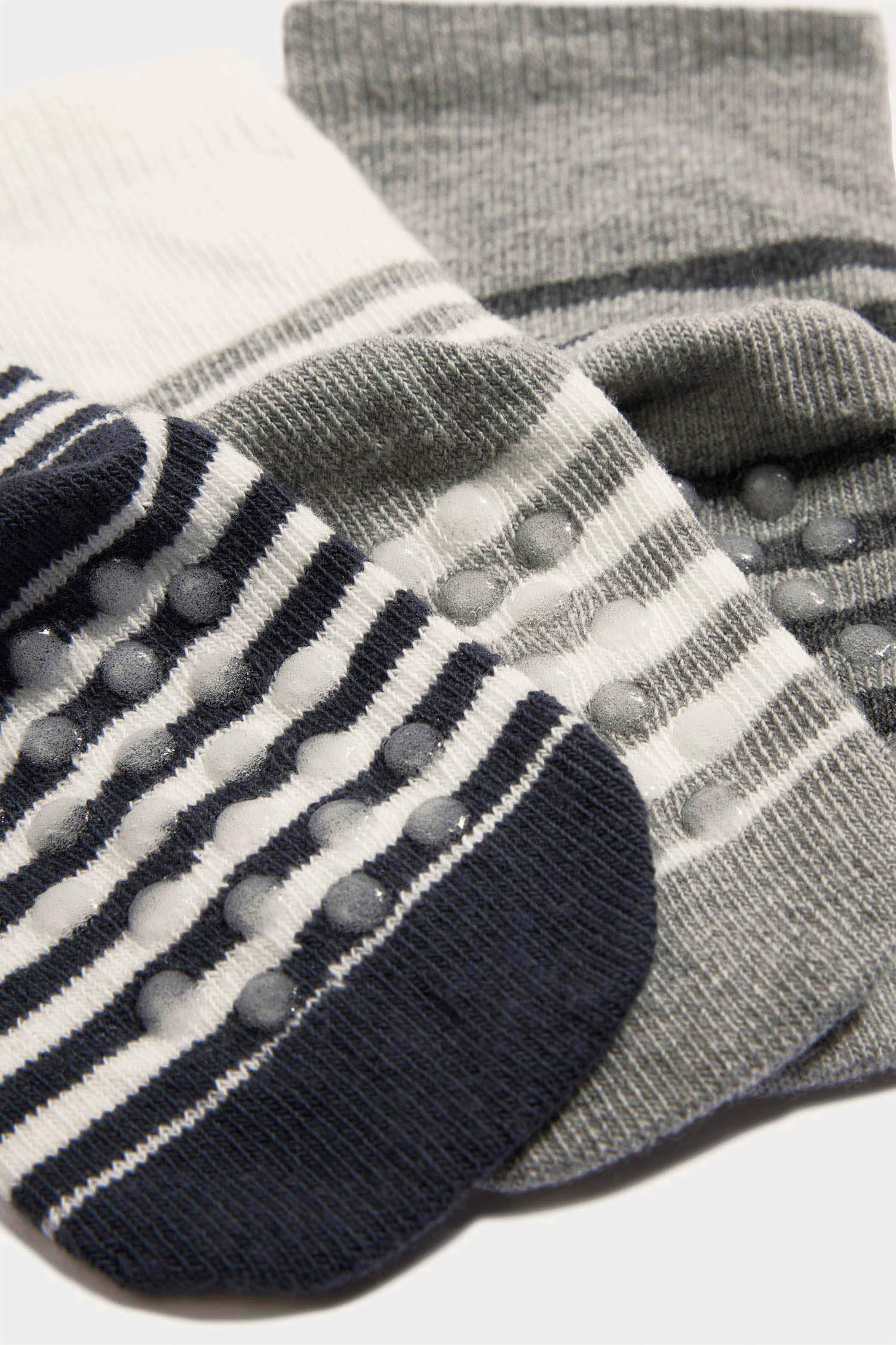 Erkek Bebek Kaydırmaz Taban 3'lü Pamuklu Uzun Çorap