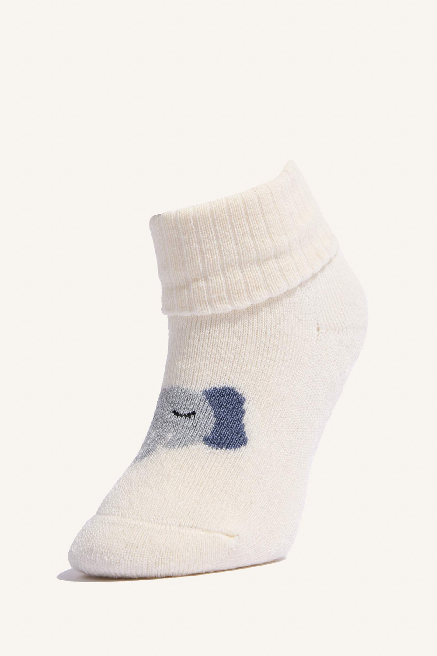 Erkek Bebek Kaydırmaz Taban 3'lü Pamuklu Uzun Çorap