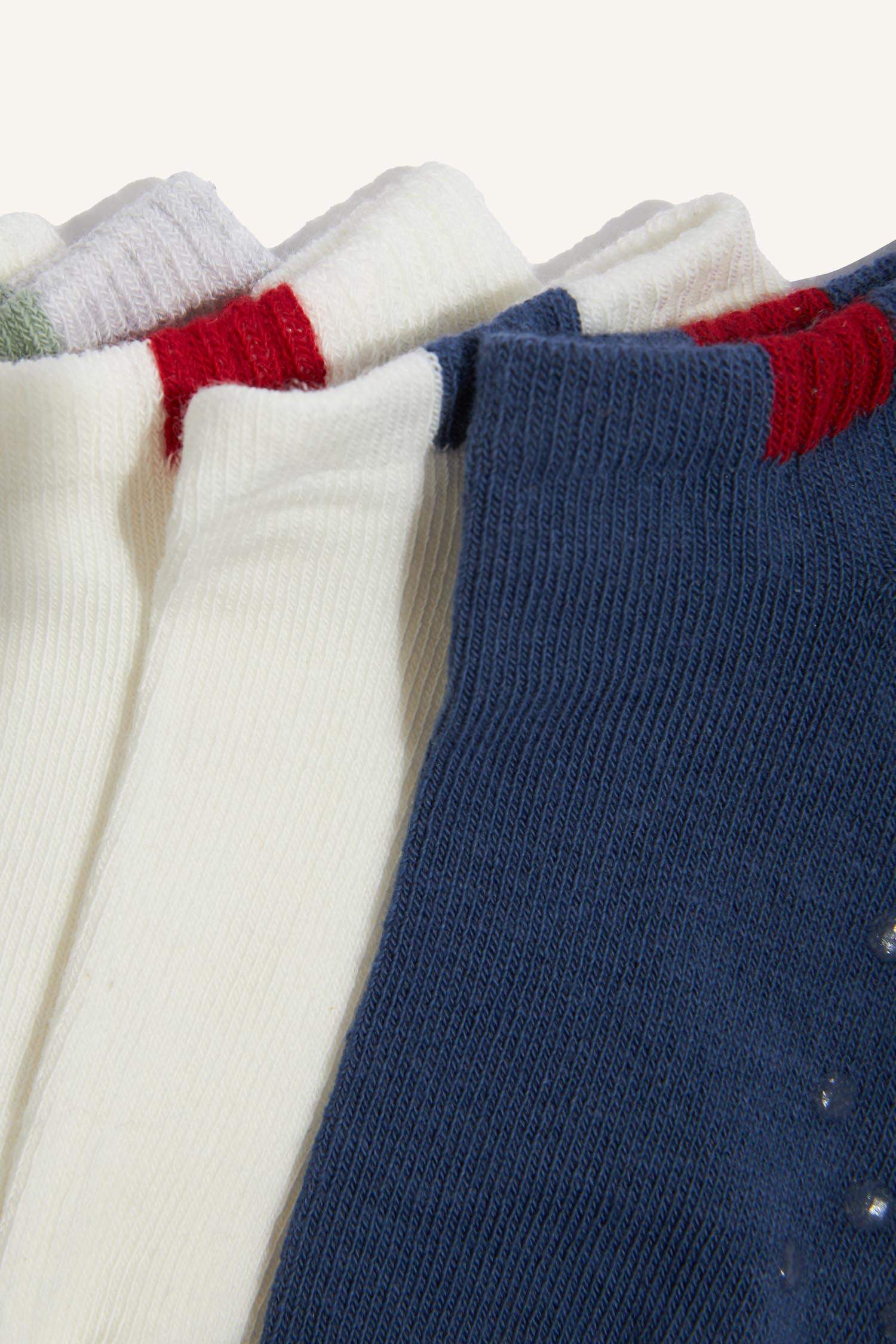 Erkek Bebek Kaydırmaz Taban 5'li Pamuklu Patik Çorap