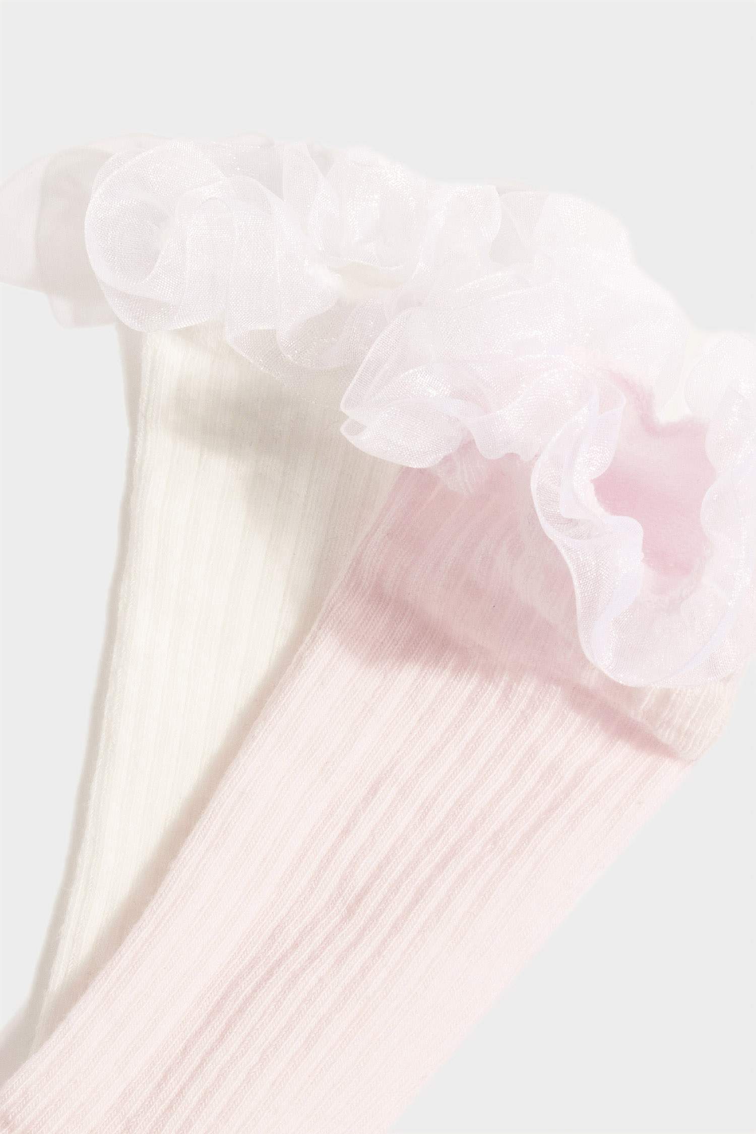 Kız Bebek Kaydırmaz Taban 2'li Pamuklu Diz Altı Çorap