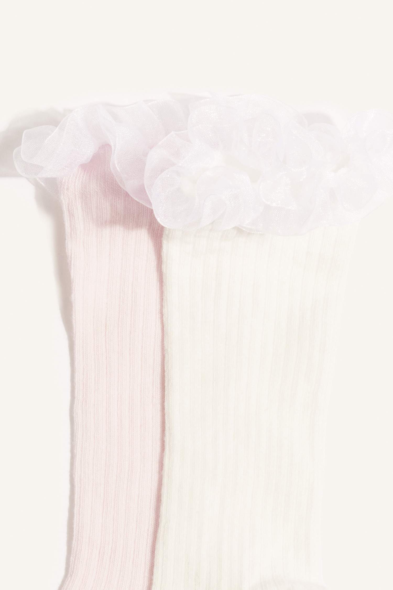 Kız Bebek Kaydırmaz Taban 2'li Pamuklu Diz Altı Çorap