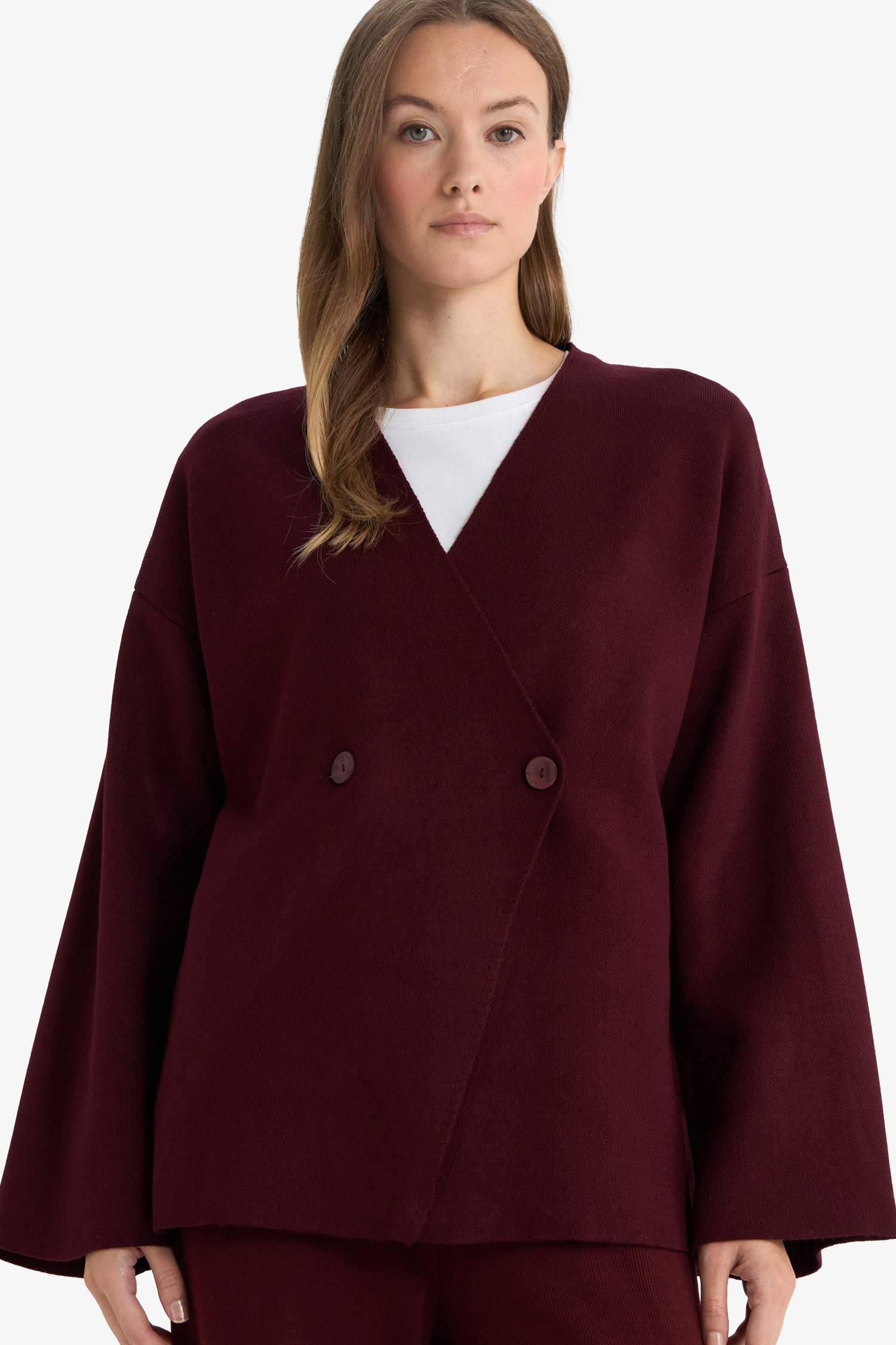 Cardigan en maille à col en V