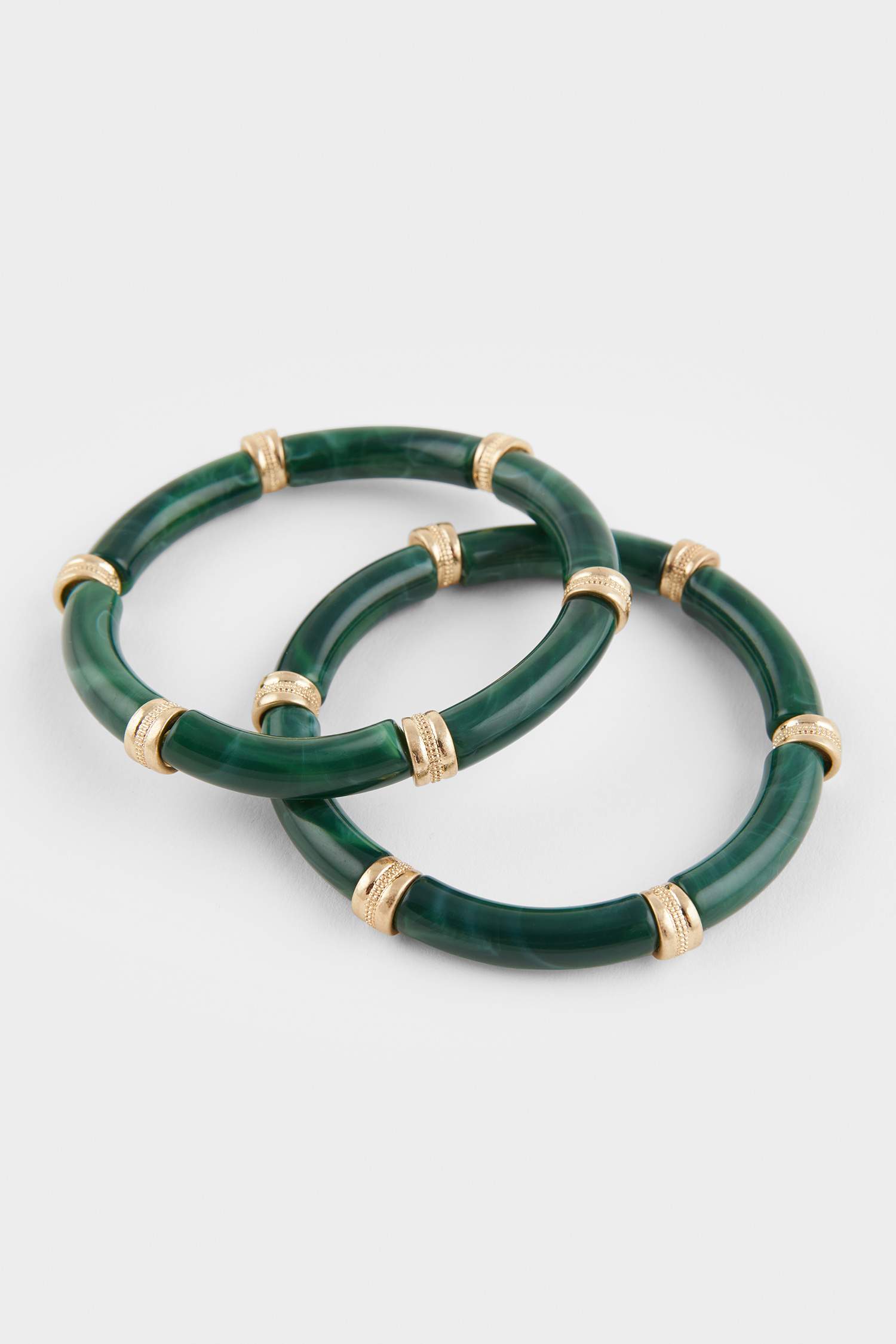 Kadın 2'li Yeşil Taşlı Bilezik