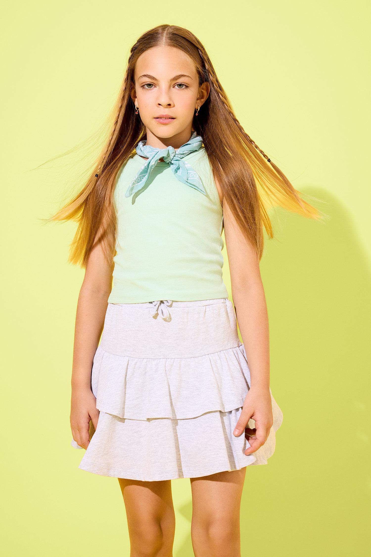 Girl Regular Fit Knitted Skirt