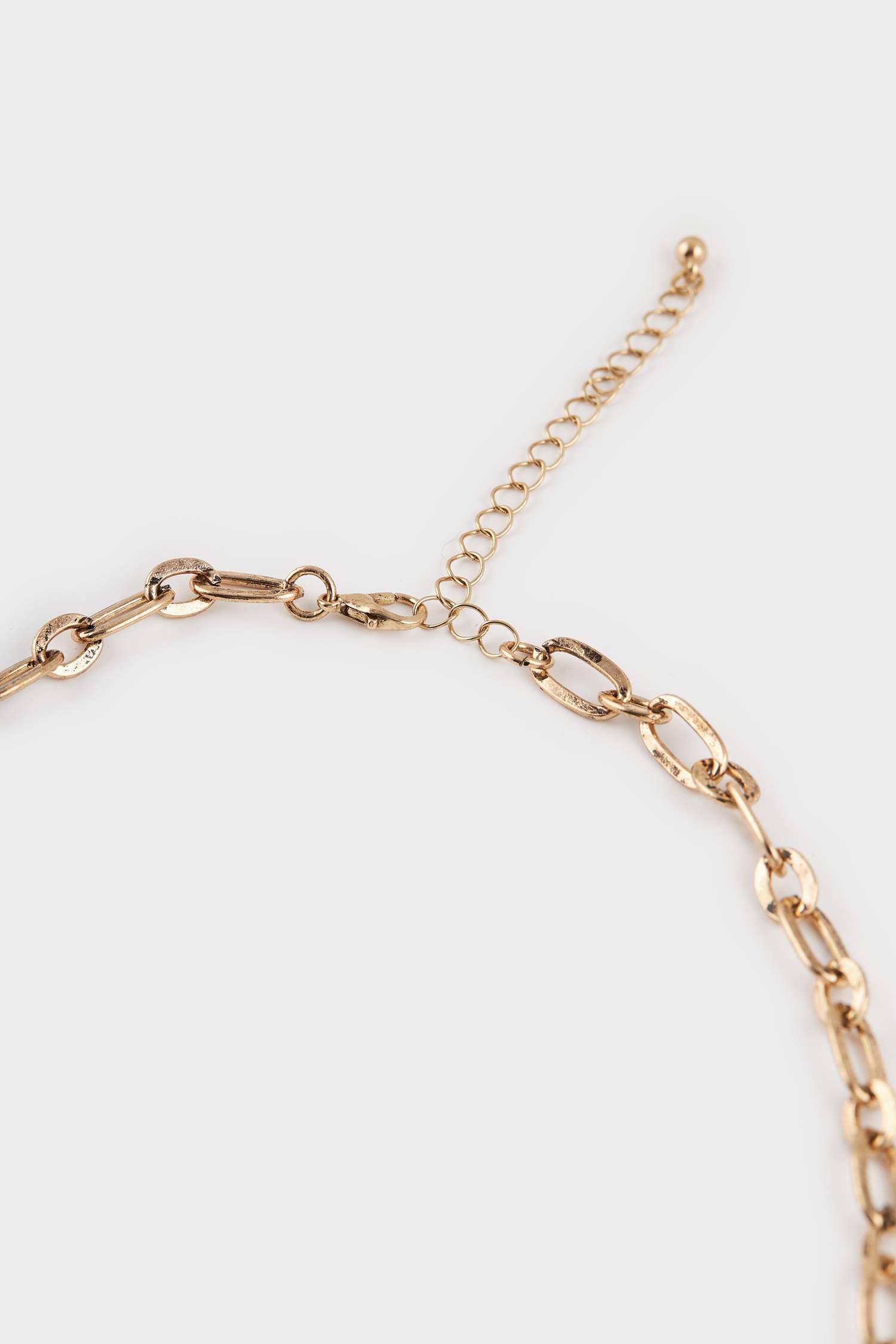 Woman Golden Necklace With Charms