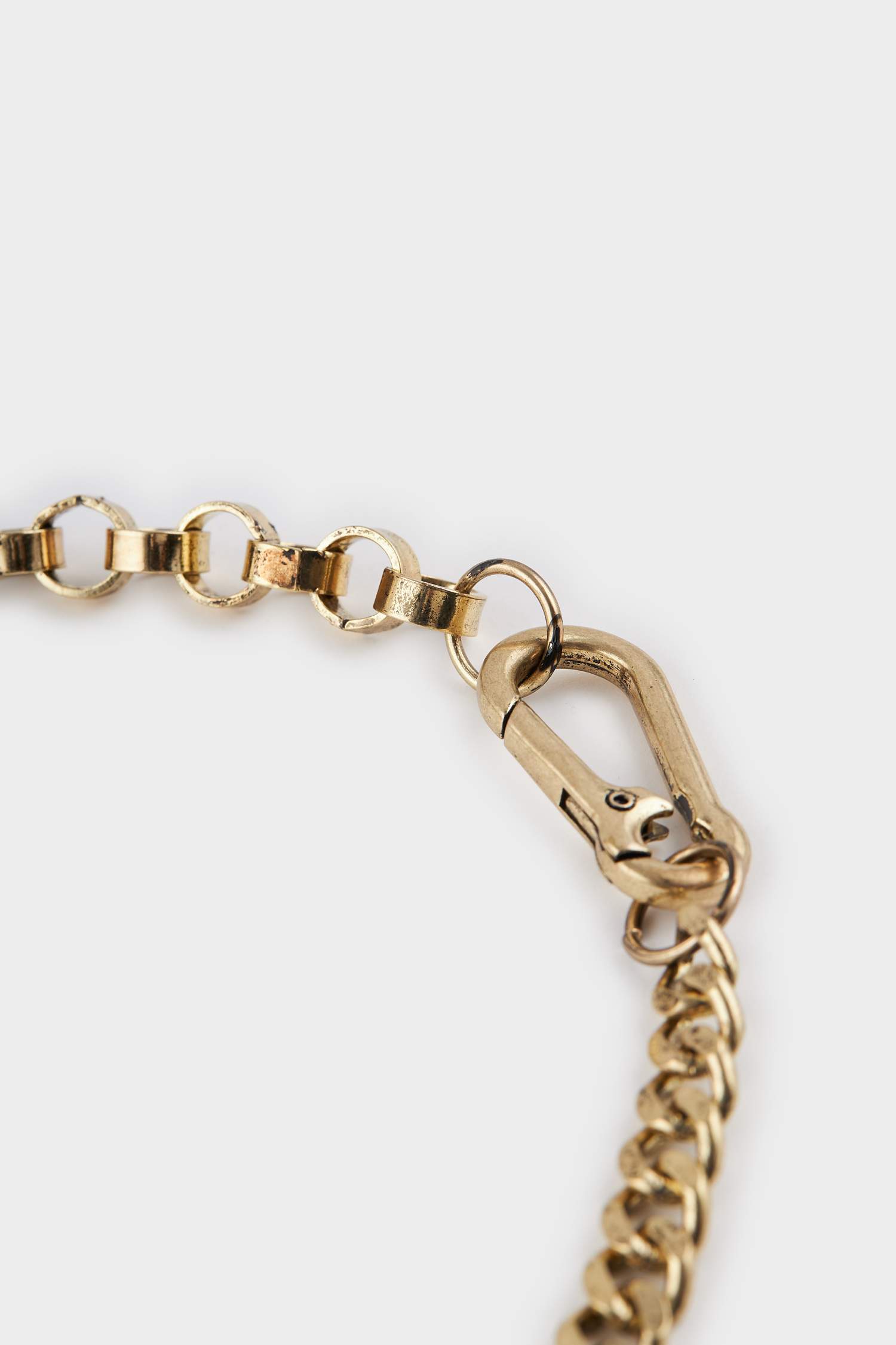 Woman Golden Necklace With Heart Charms