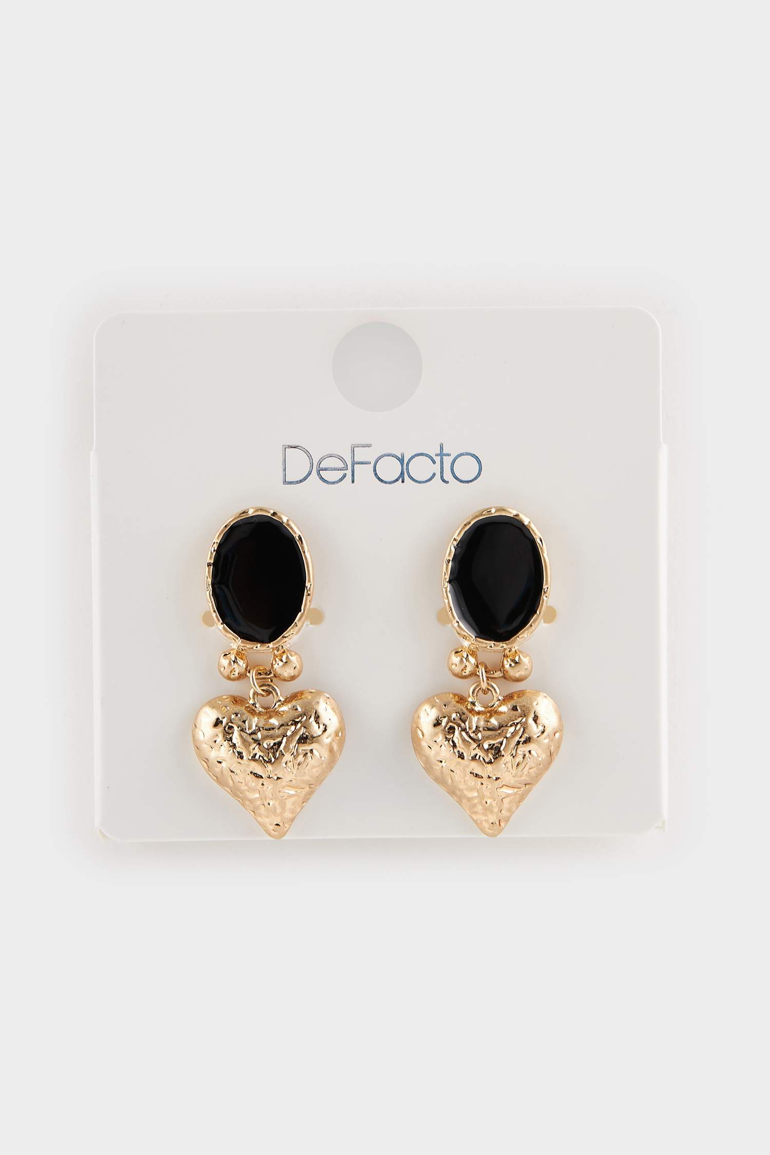 Woman Golden Heart Earrings