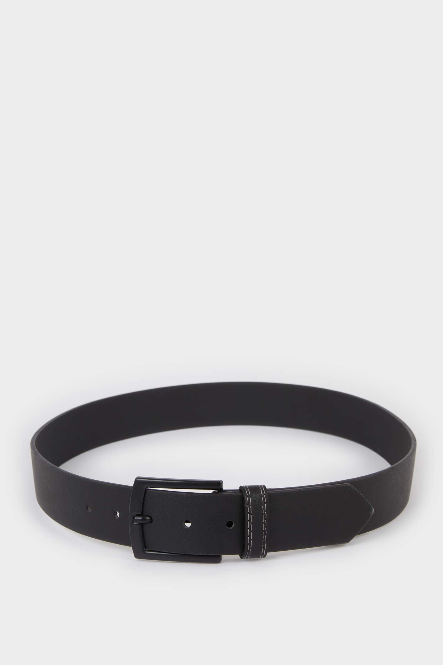 Erkek Dikdörtgen Toka Suni Deri Günlük Kemer