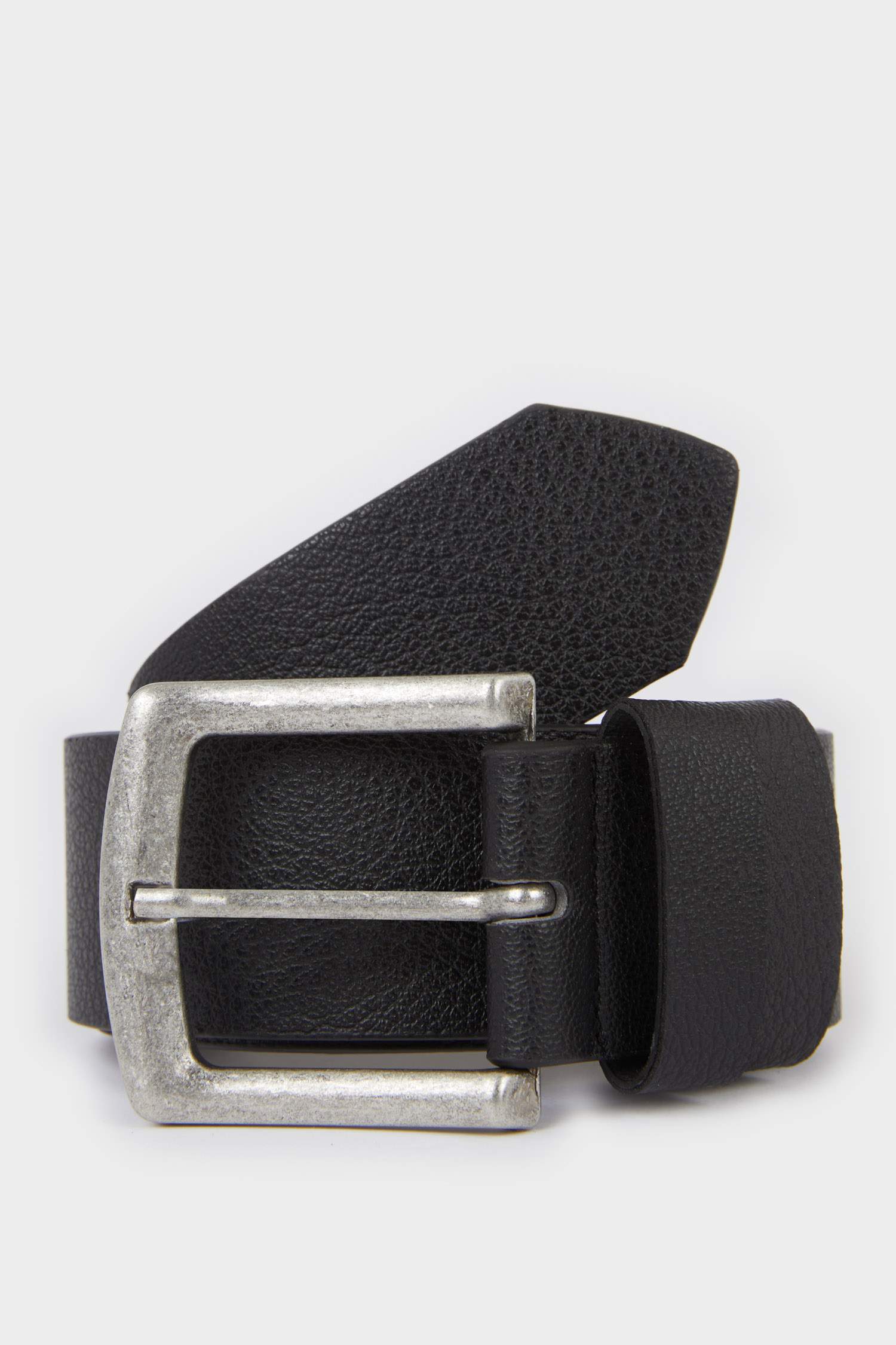 Erkek Dikdörtgen Toka Suni Deri Günlük Kemer