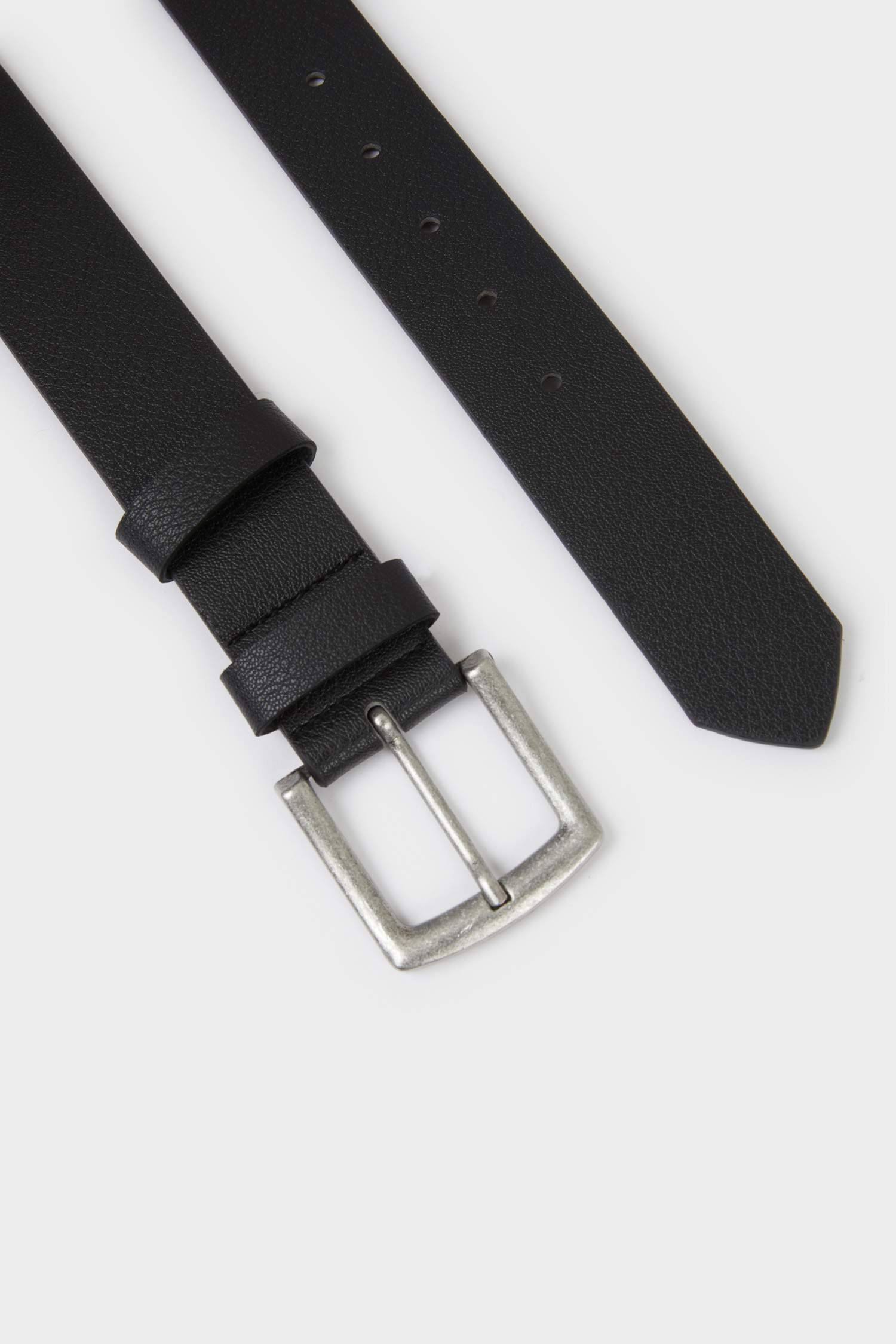 Erkek Dikdörtgen Toka Suni Deri Günlük Kemer