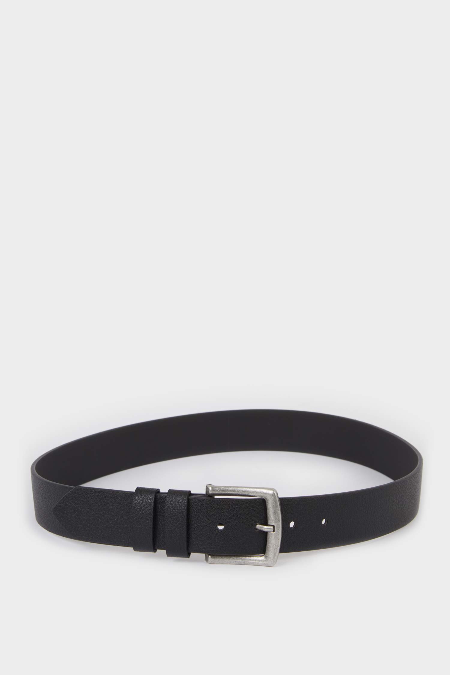 Erkek Dikdörtgen Toka Suni Deri Günlük Kemer