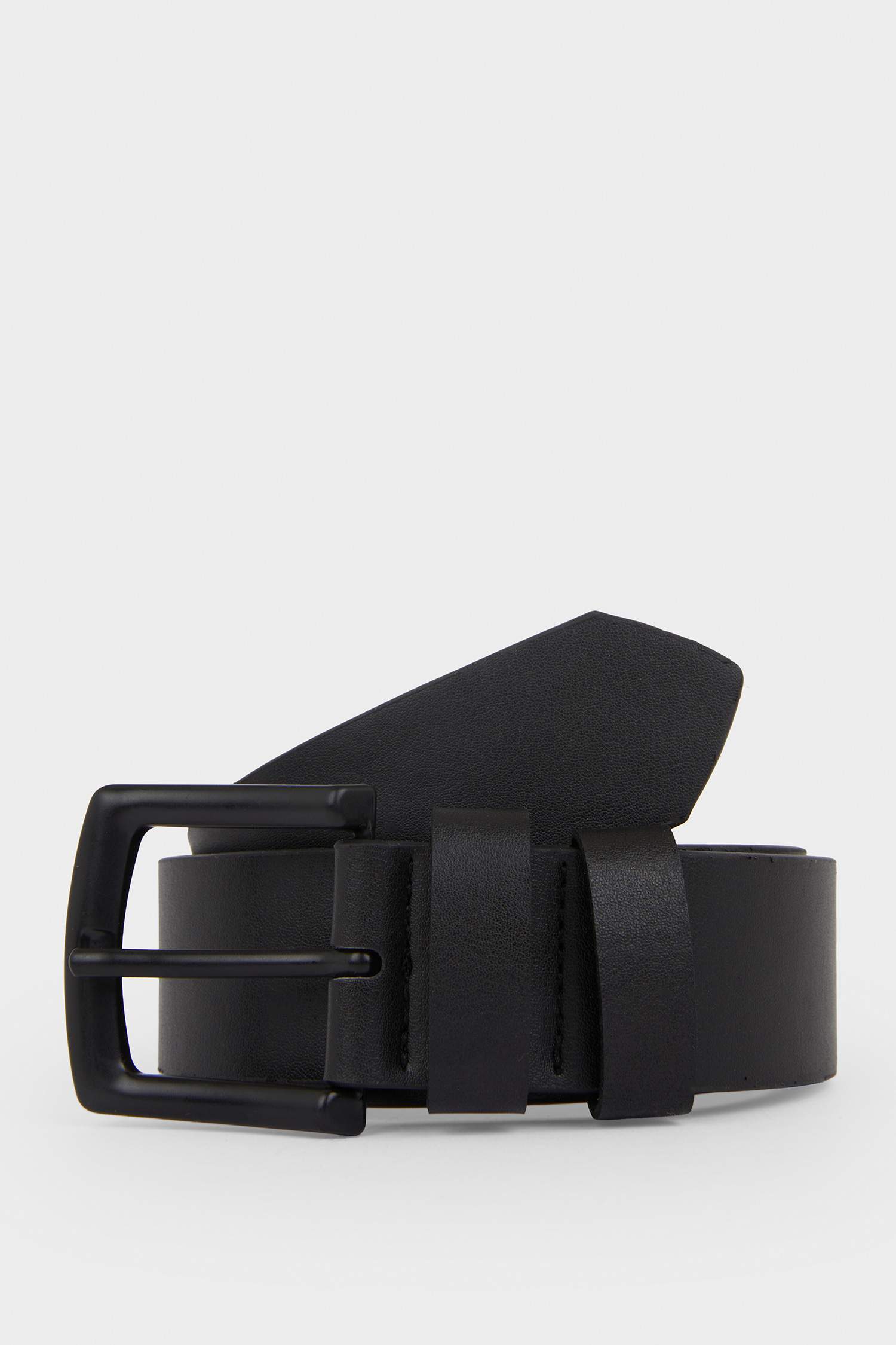 Erkek Dikdörtgen Toka Suni Deri Günlük Kemer