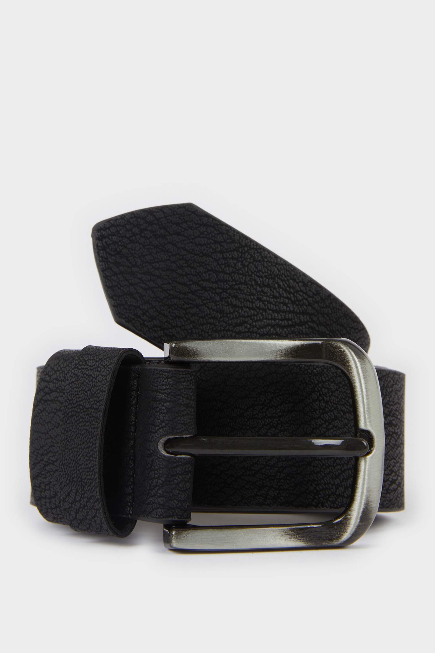 Erkek Dikdörtgen Toka Suni Deri Günlük Kemer