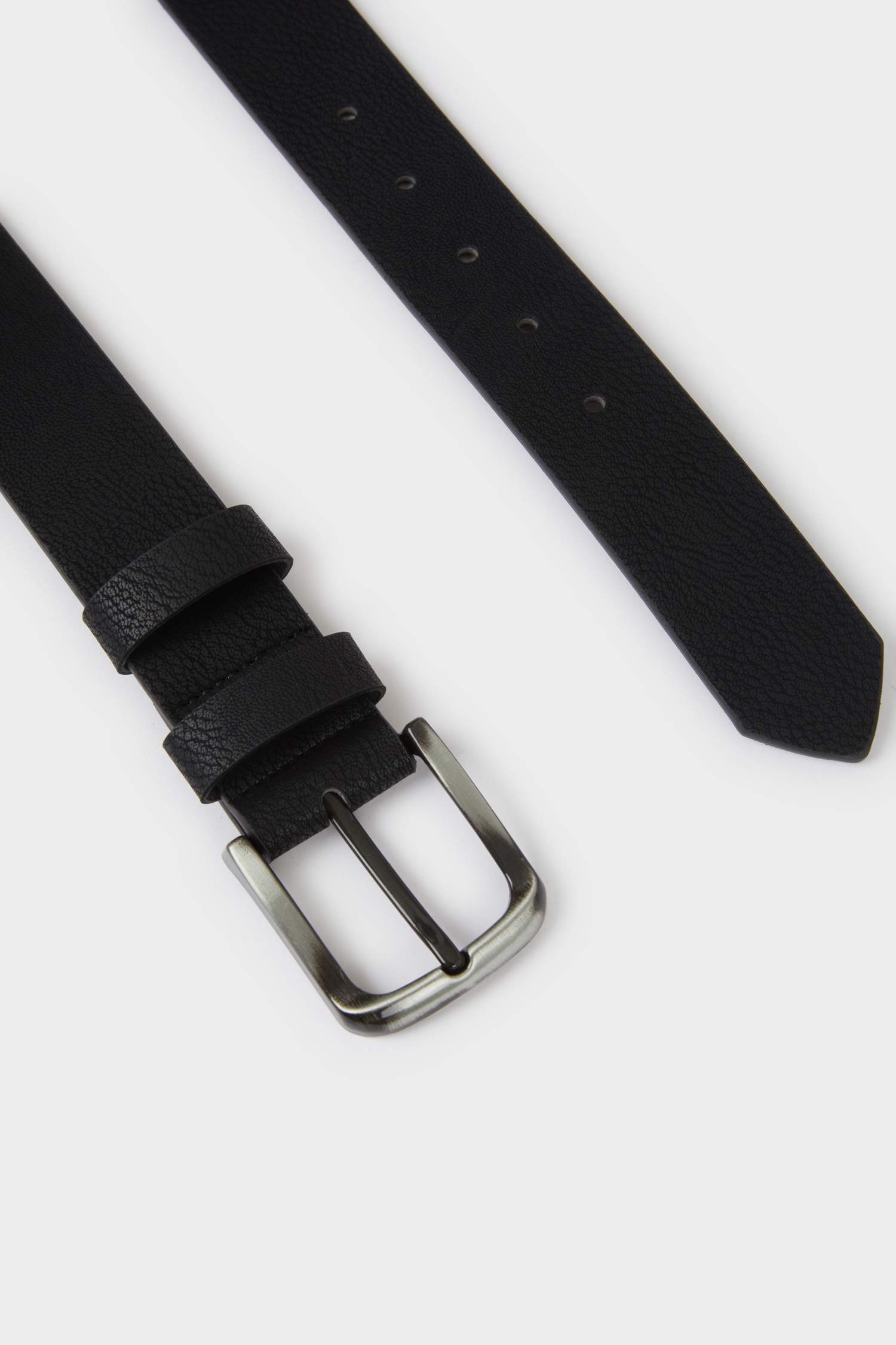 Erkek Dikdörtgen Toka Suni Deri Günlük Kemer