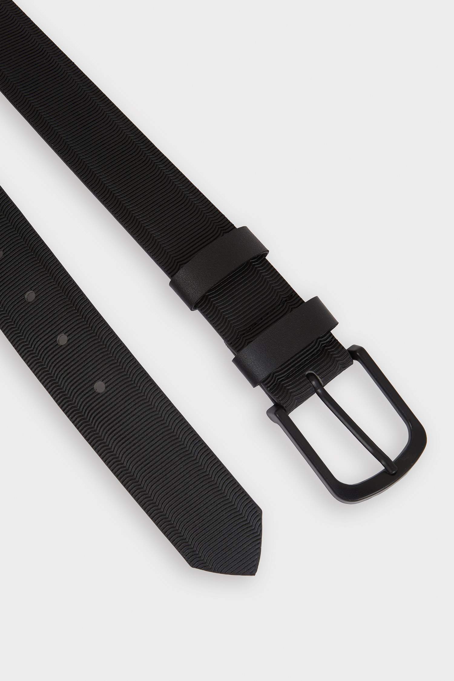 Erkek Dikdörtgen Toka Suni Deri Günlük Kemer