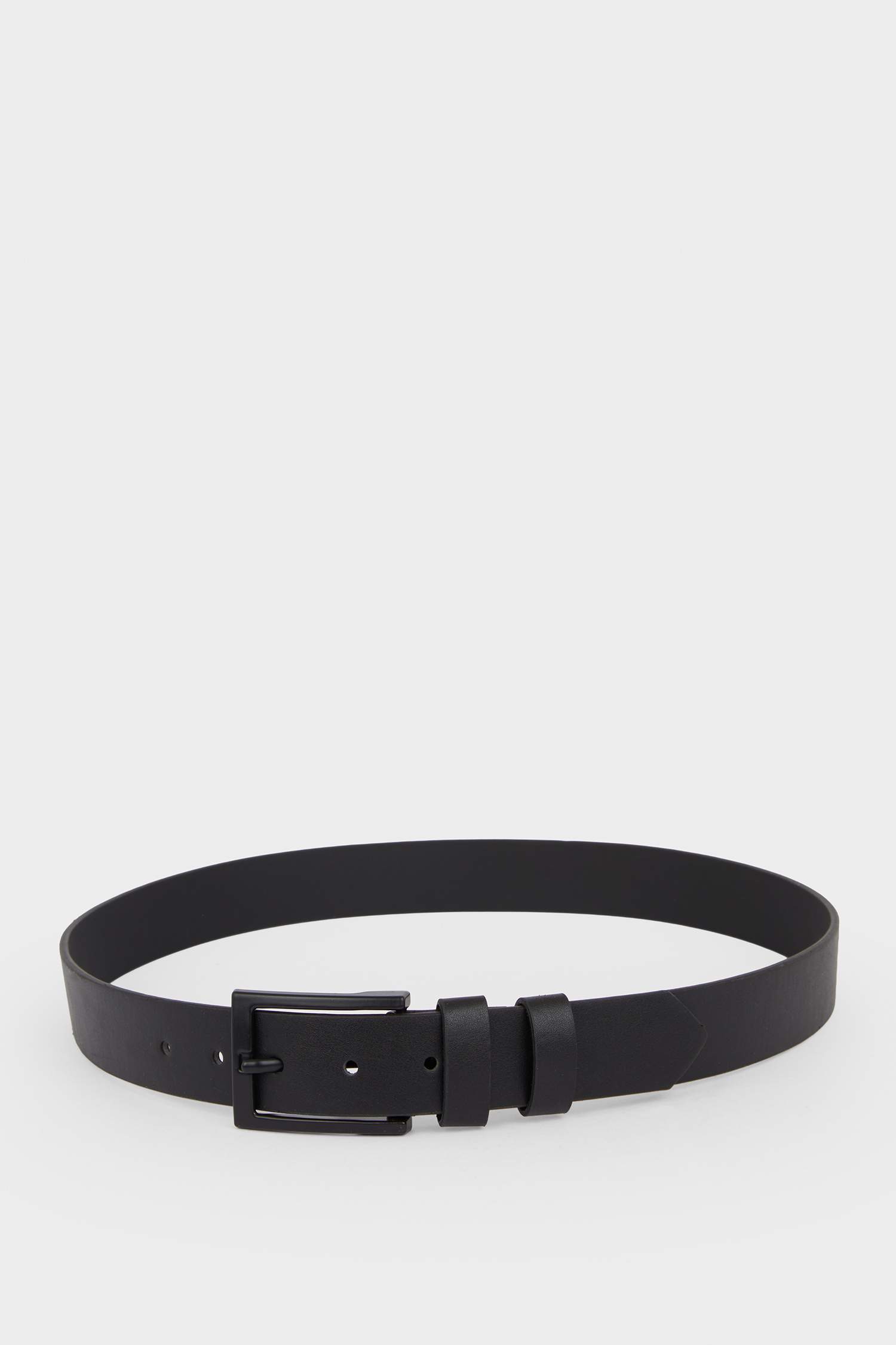 Erkek Dikdörtgen Toka Suni Deri Günlük Kemer