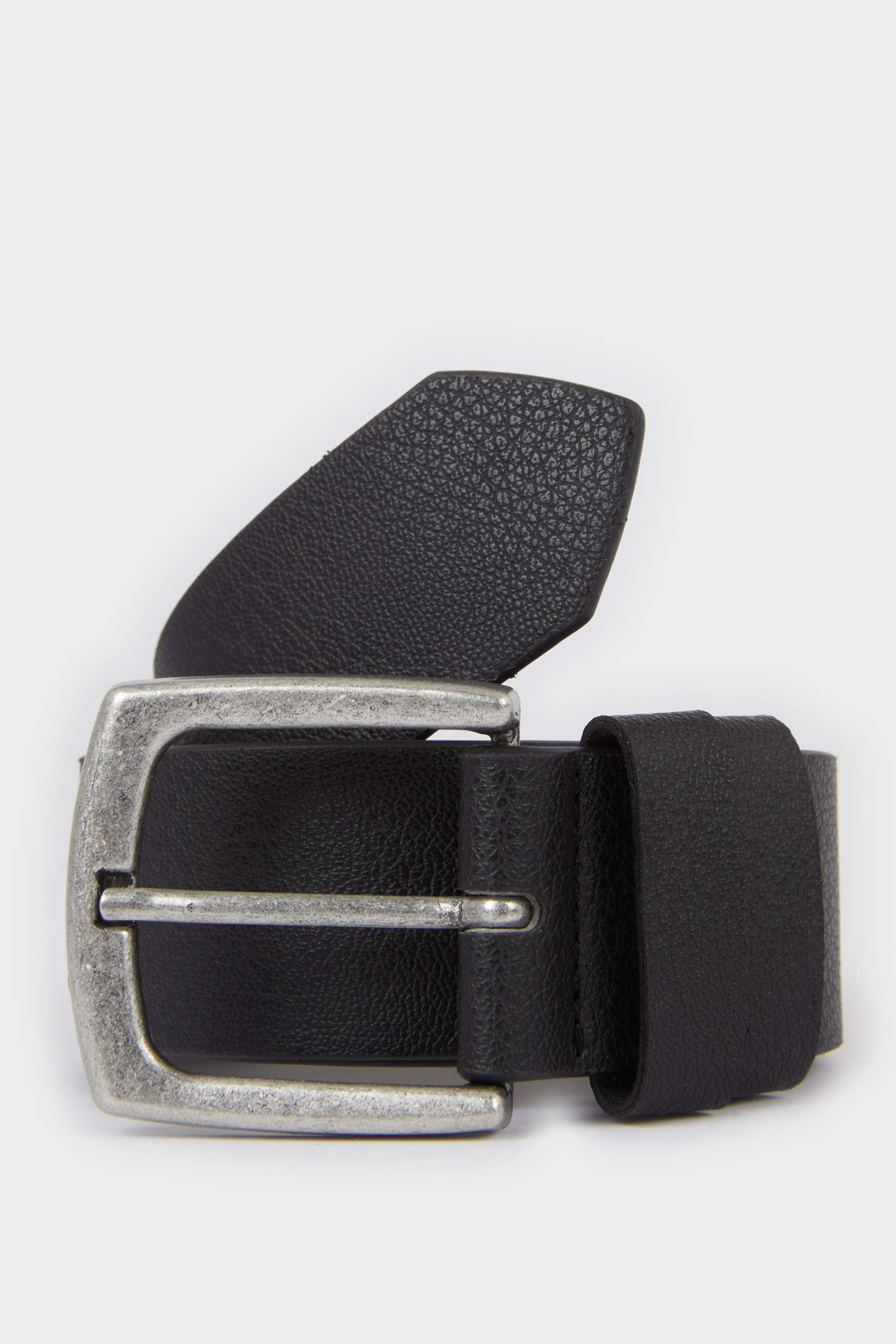 Erkek Dikdörtgen Toka Suni Deri Günlük Kemer