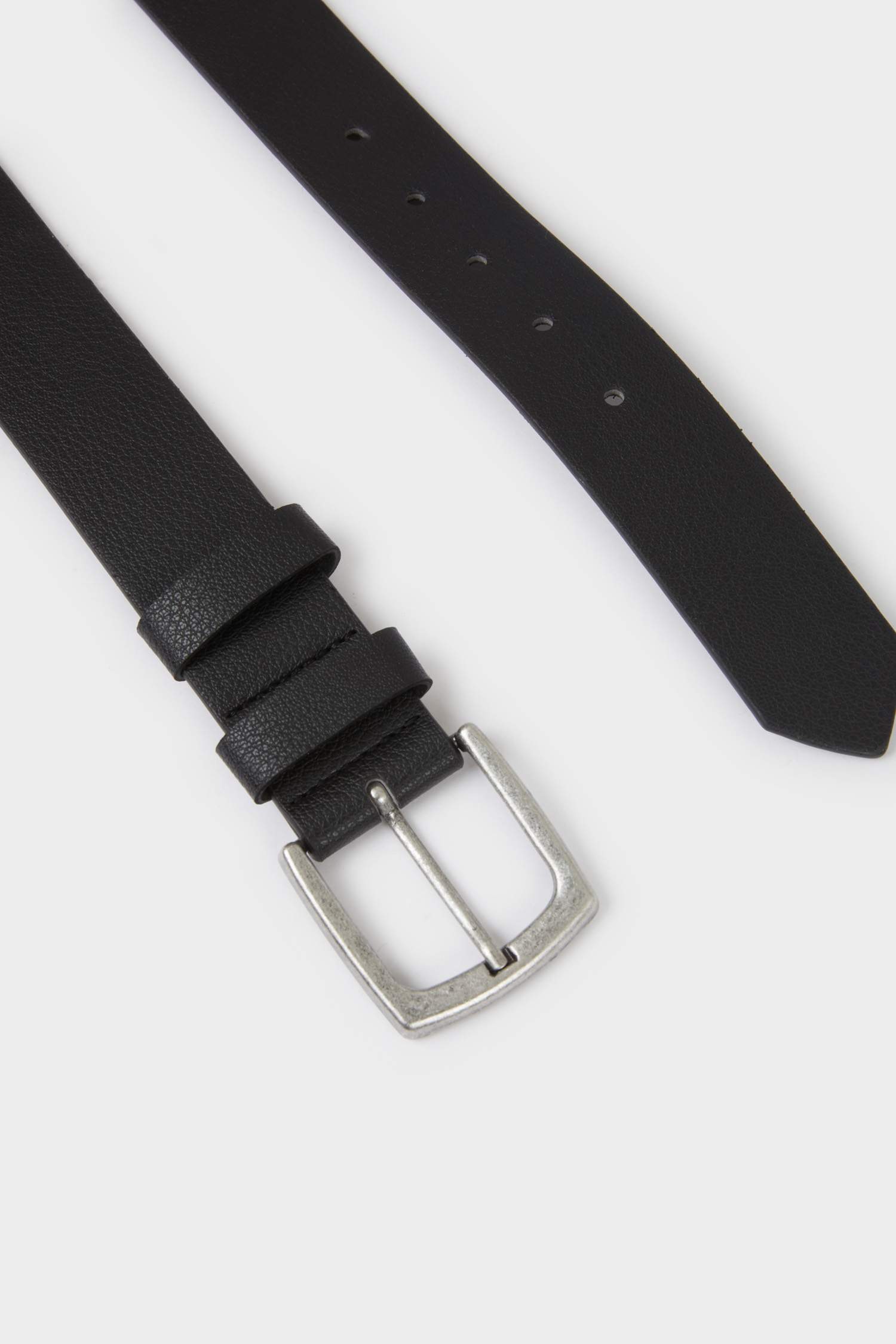 Erkek Dikdörtgen Toka Suni Deri Günlük Kemer