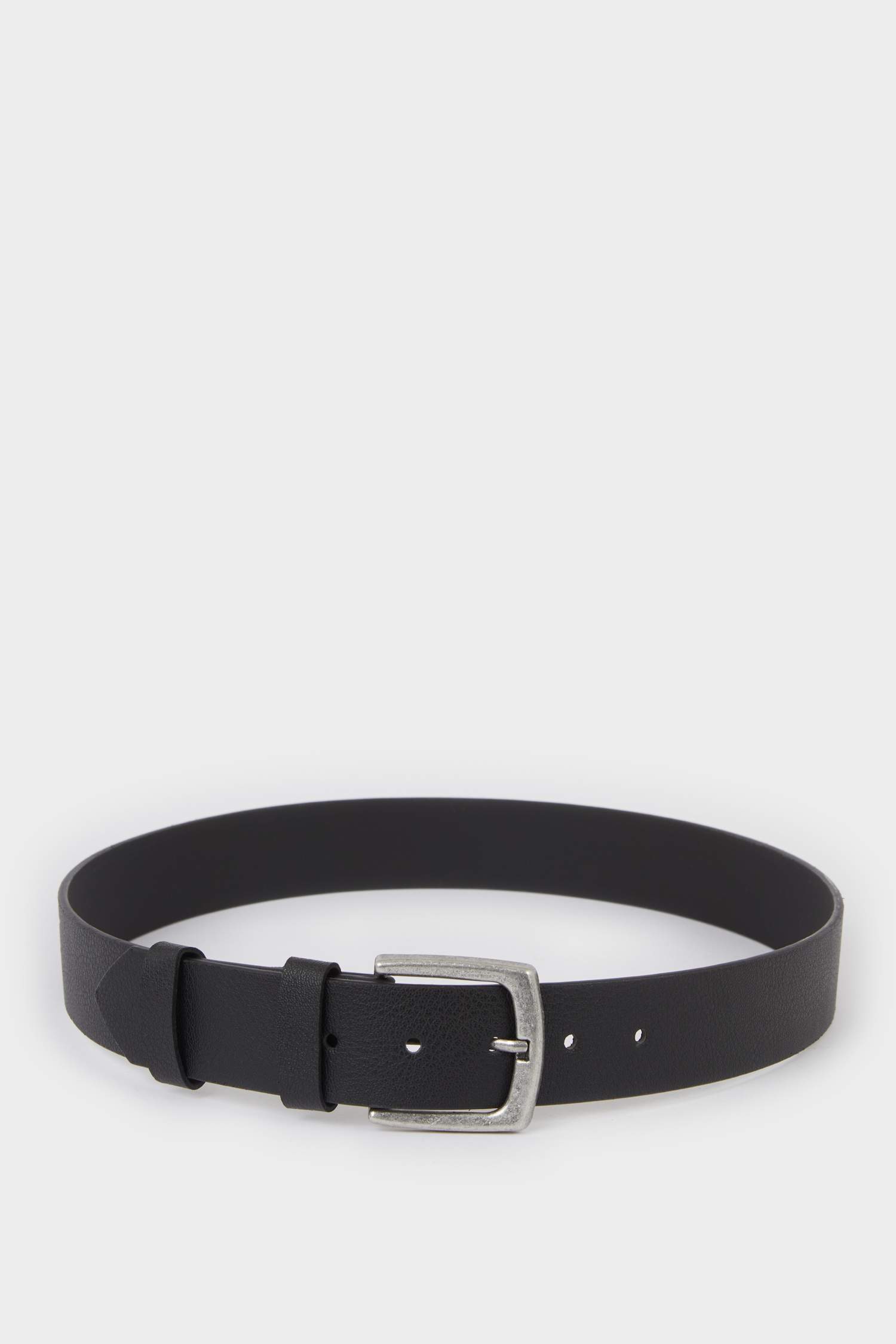 Erkek Dikdörtgen Toka Suni Deri Günlük Kemer