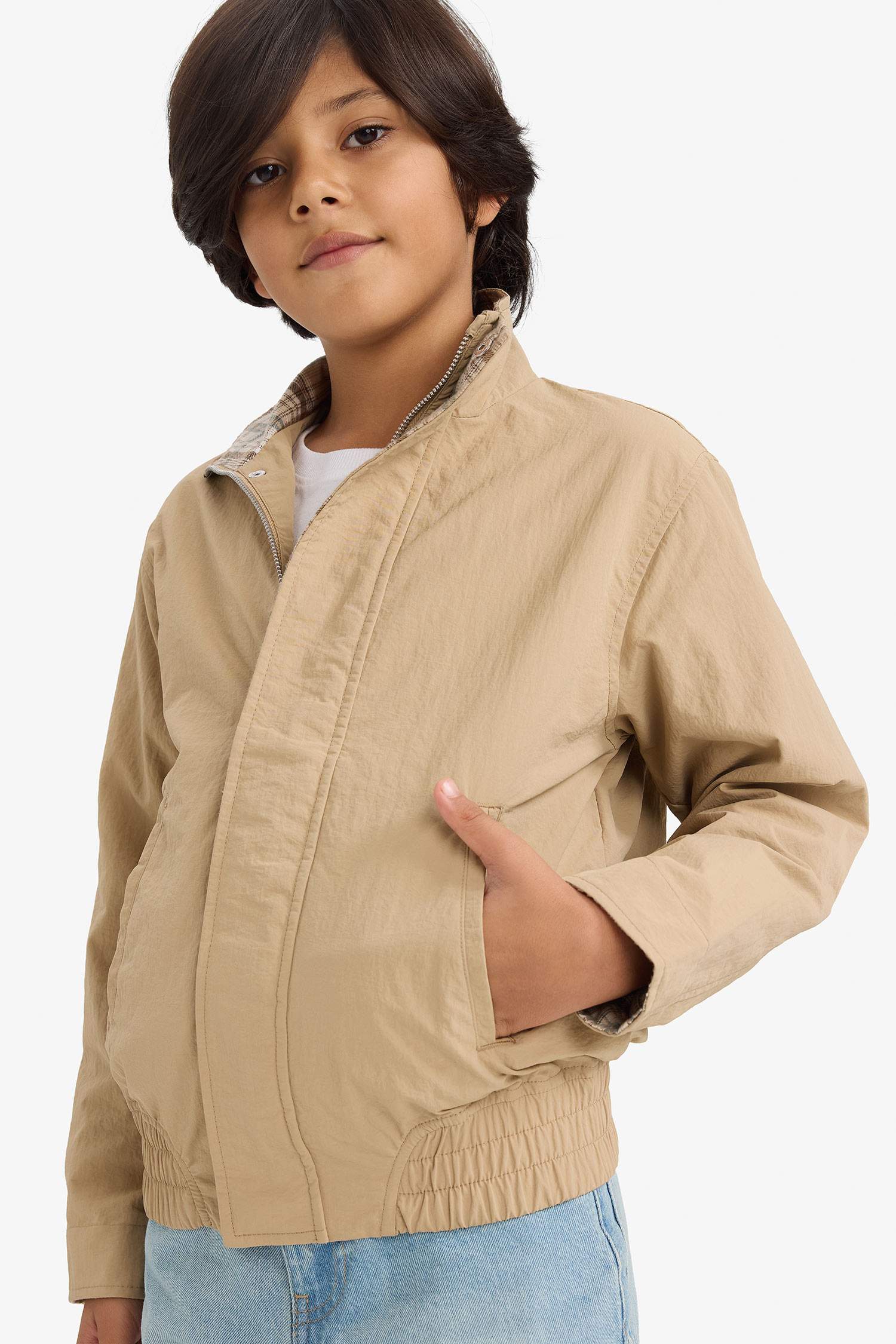 Boy Waterproof Half Turtleneck Jacket
