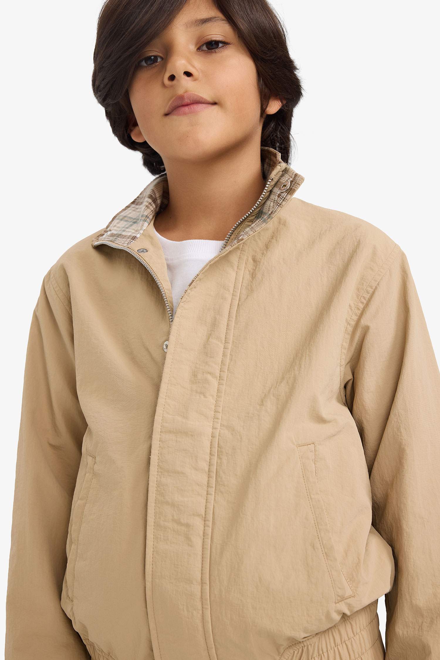 Boy Waterproof Half Turtleneck Jacket