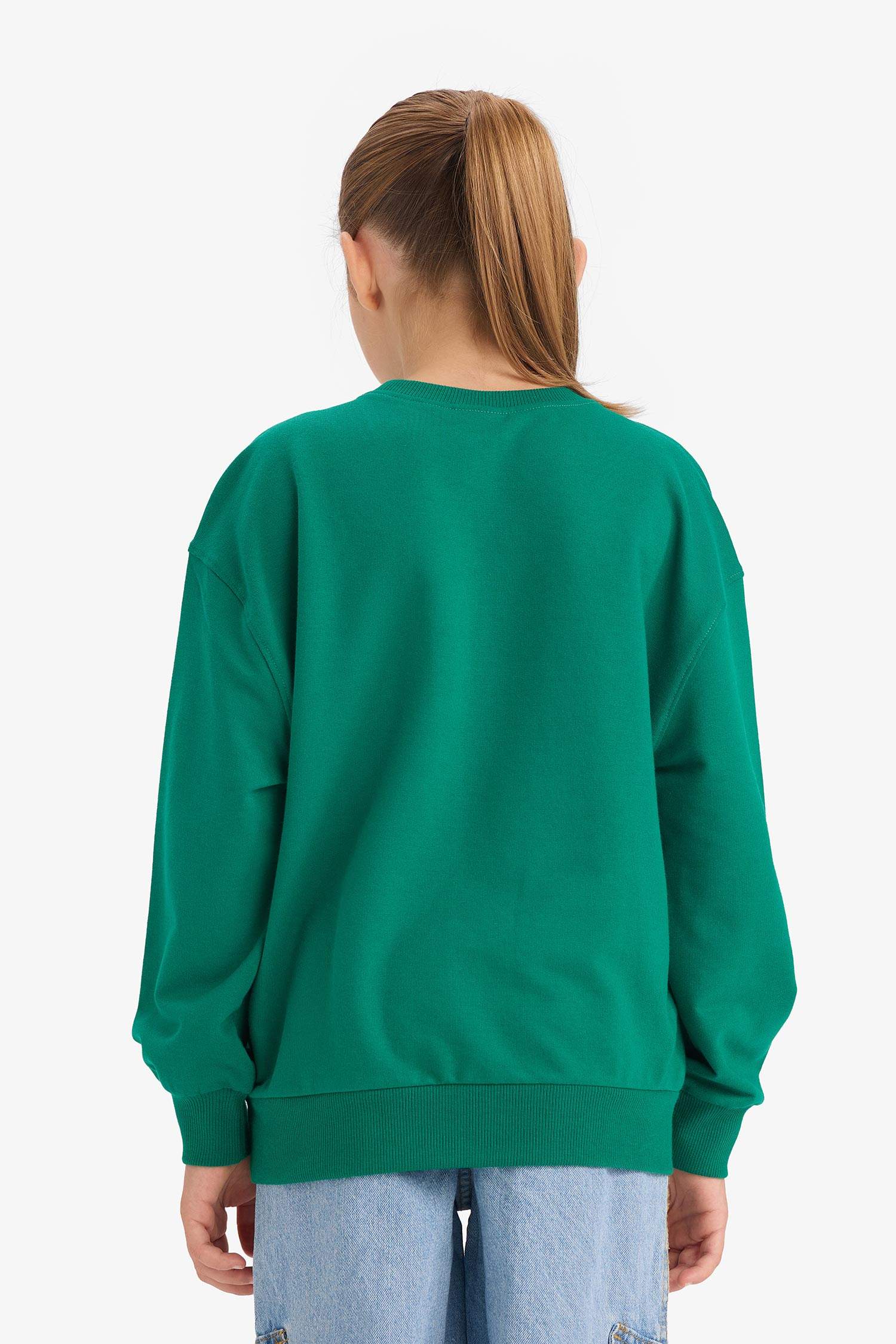 Sweat- Shirt Tissu Sweat Fin Coupe décontractée Col rond Slogan