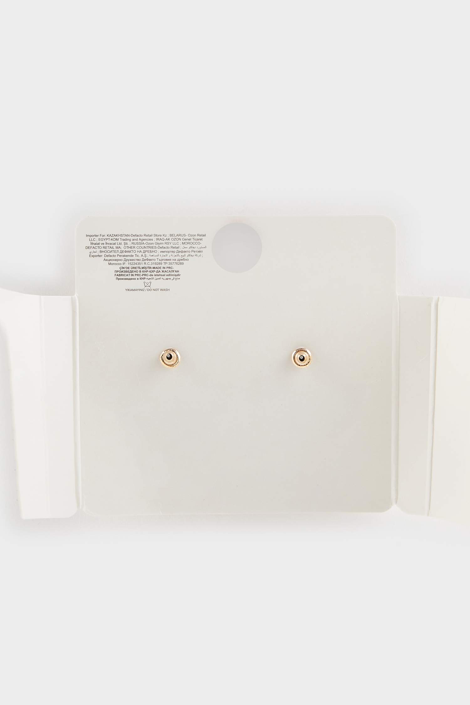 Kadın Siyah Gold Küpe