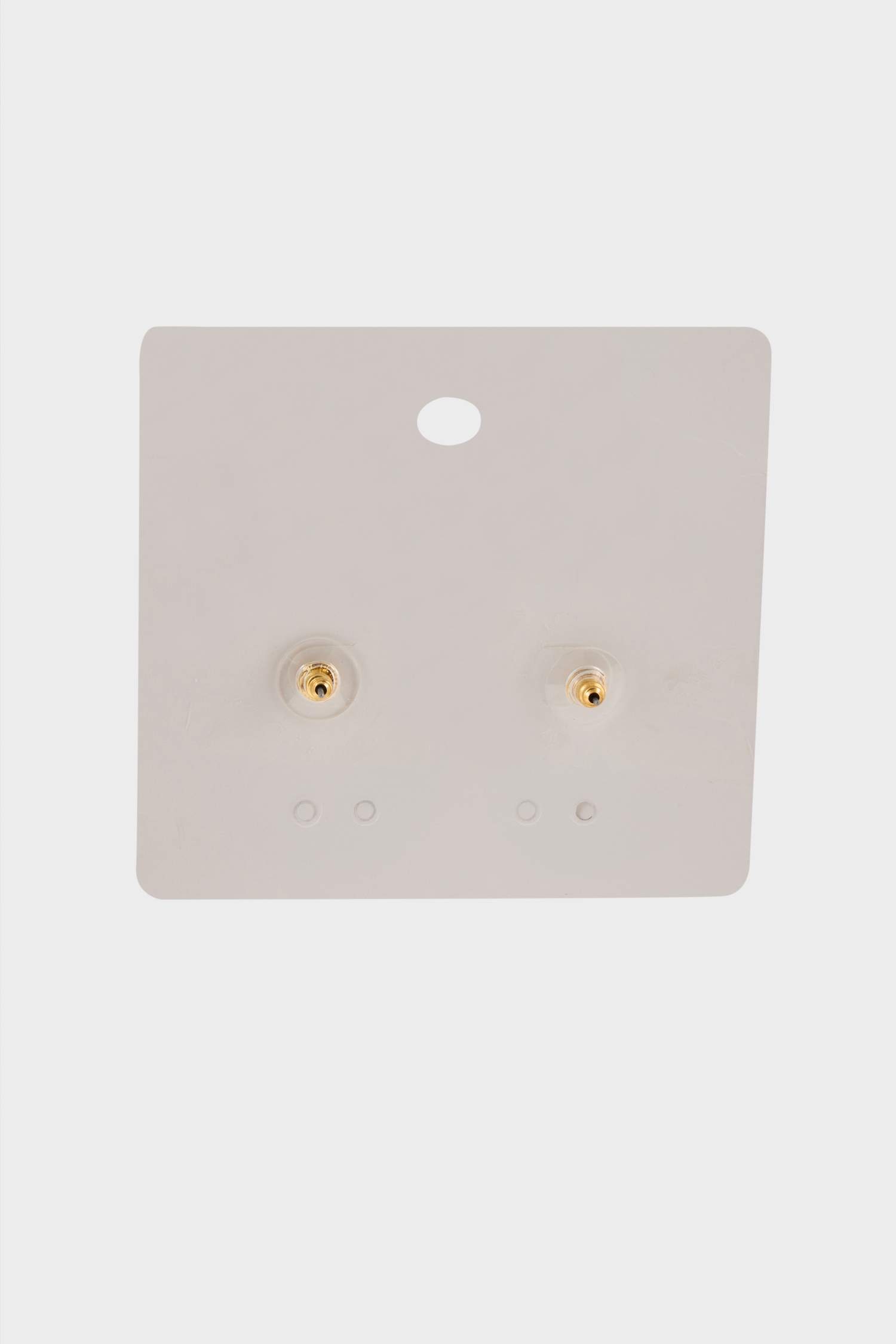 حلق ذهبي نسائي بحجر أسود