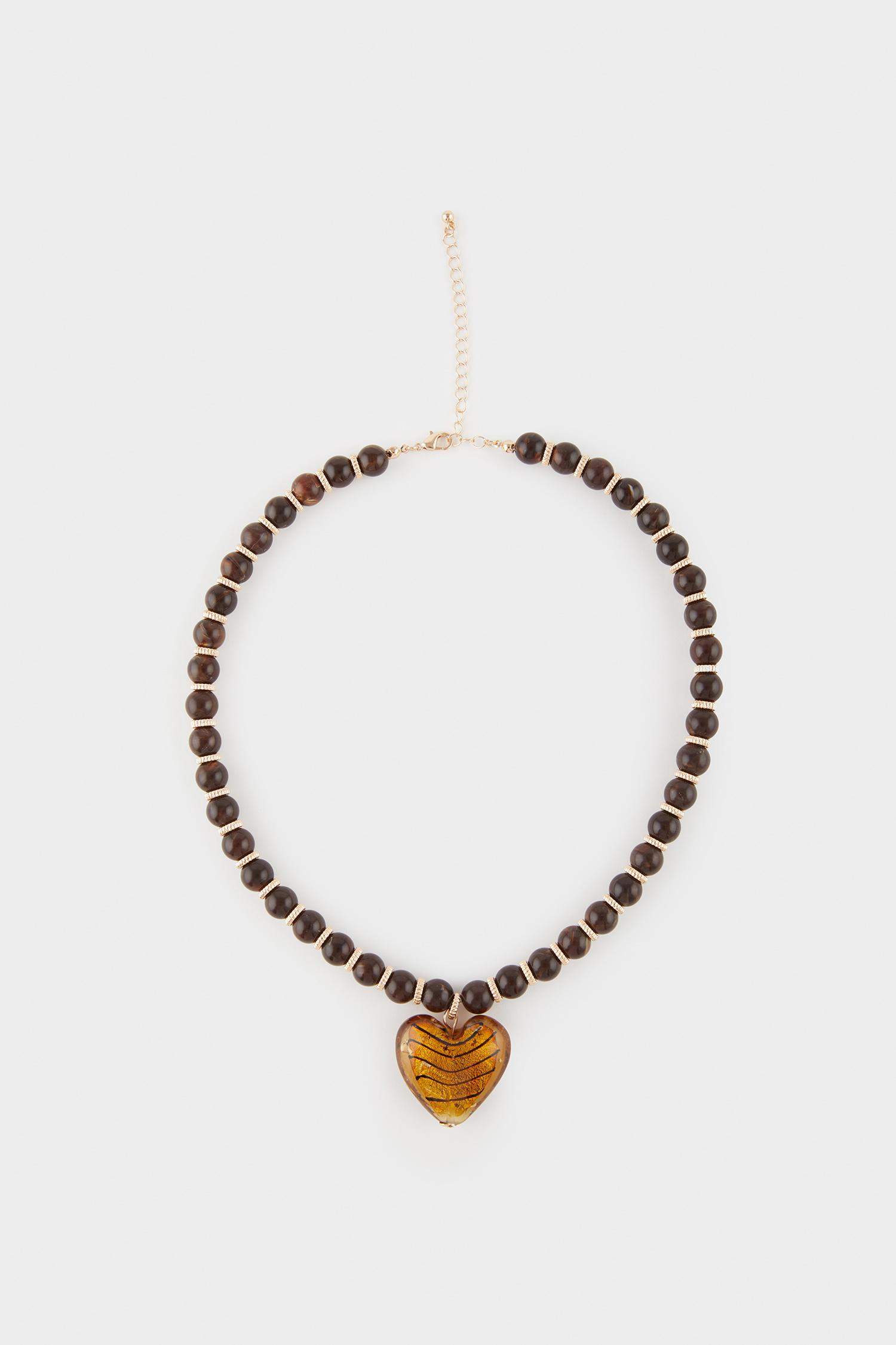 Kadın Kalp Detaylı Kolye