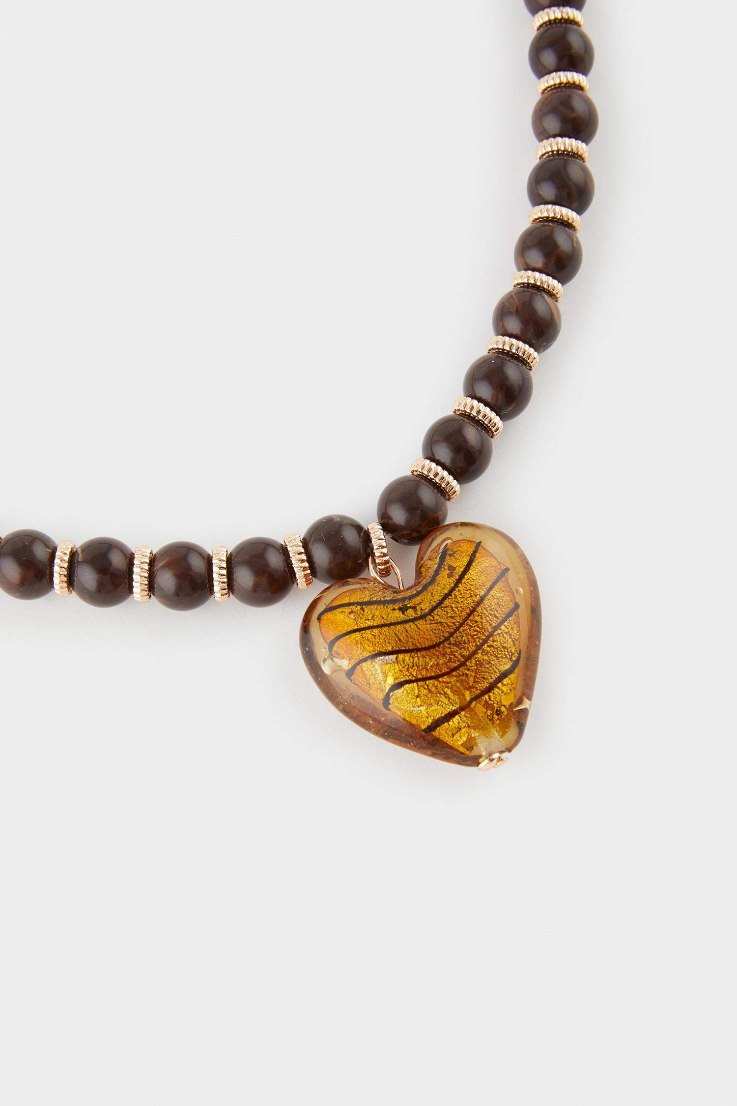 Kadın Kalp Detaylı Kolye