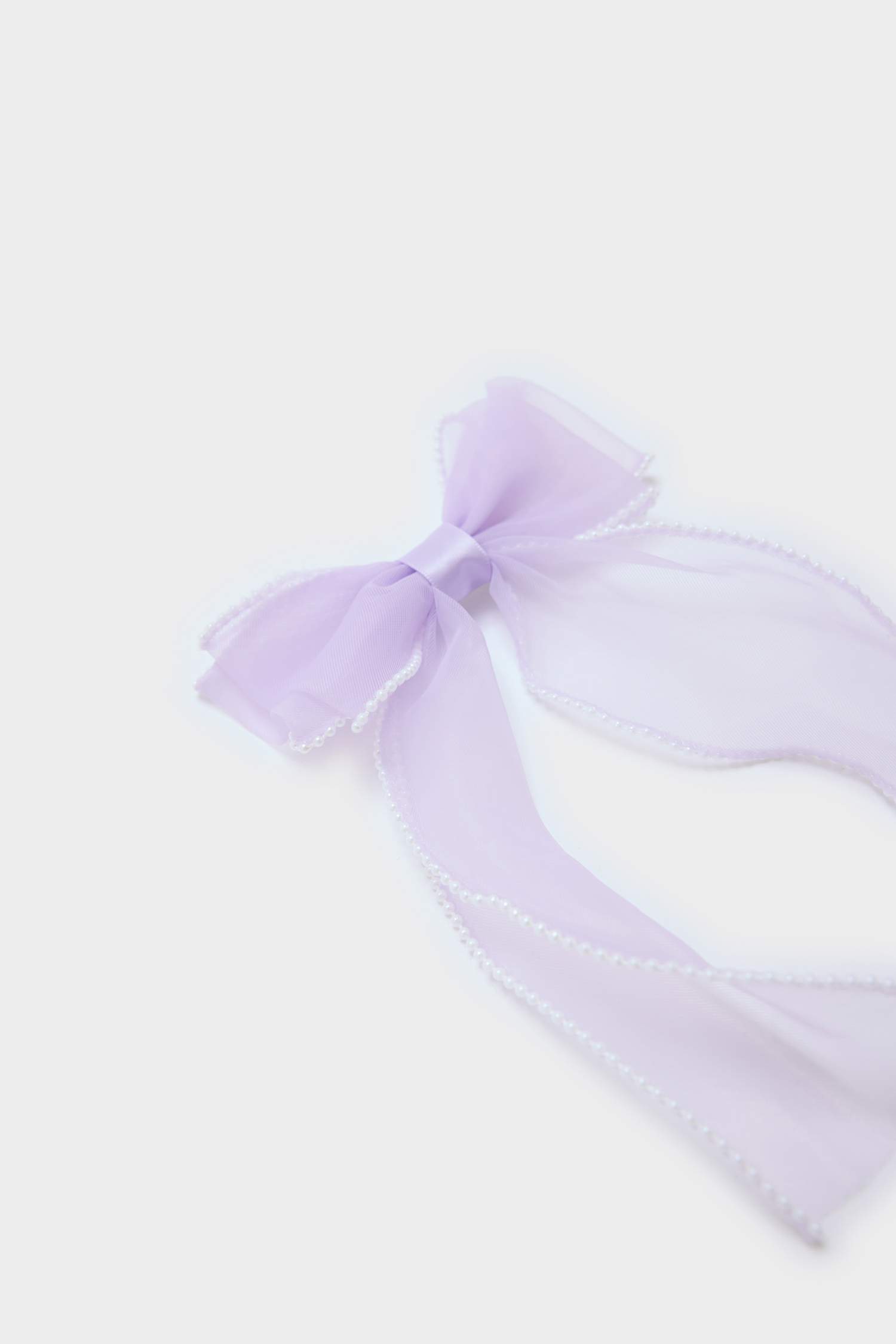 Kız Çocuk Lila Fiyonk Çıtçıtlı Toka