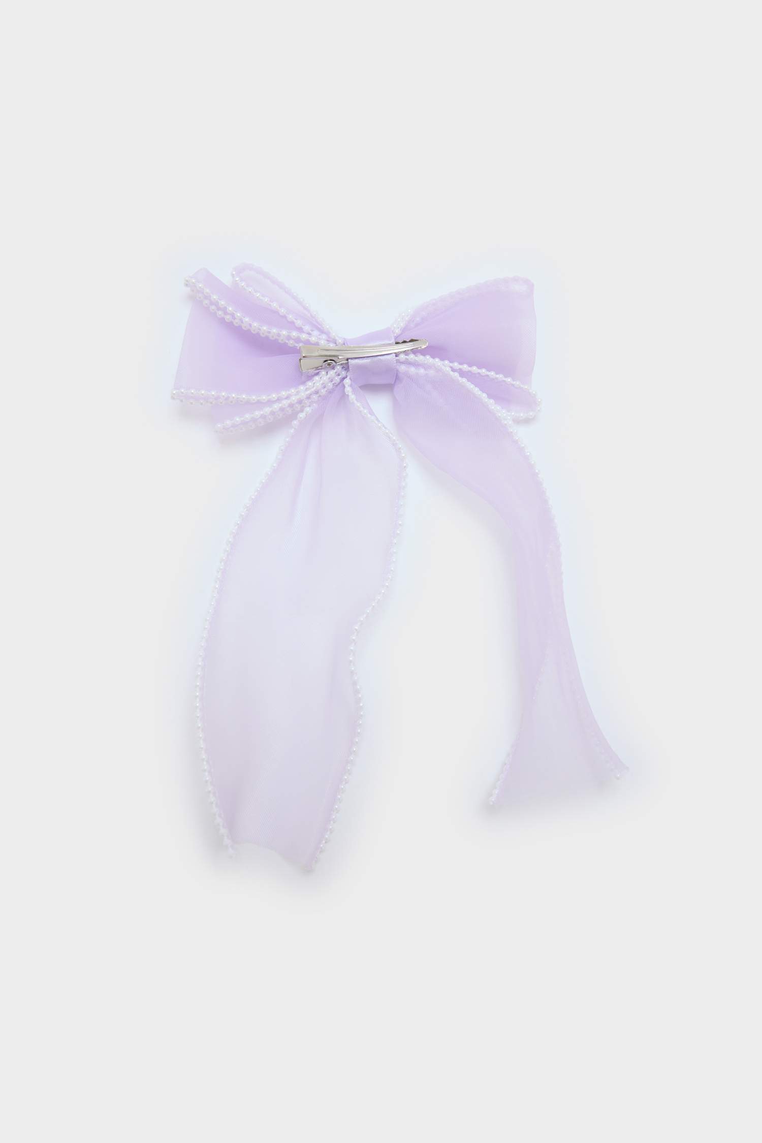 Kız Çocuk Lila Fiyonk Çıtçıtlı Toka