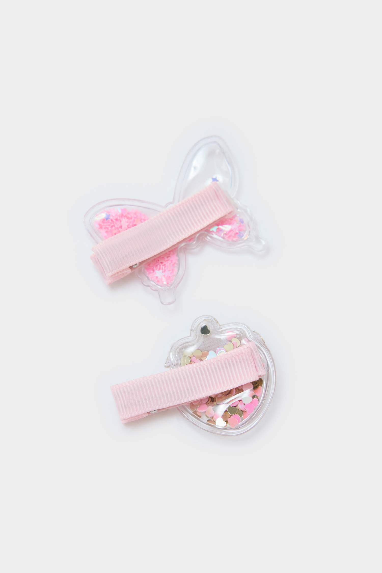 Kız Çocuk 4'lü Pembe Pullu Çıtçıtlı Toka