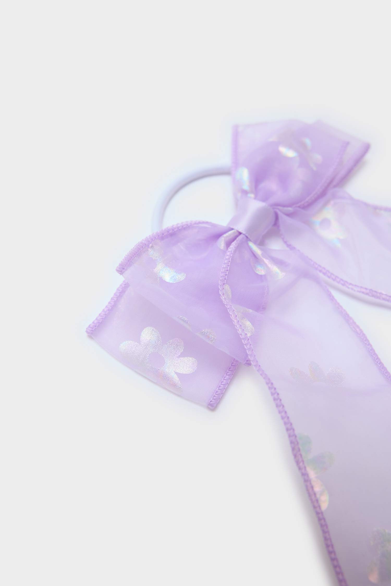 Kız Çocuk Lila Fiyonk Lastik Toka