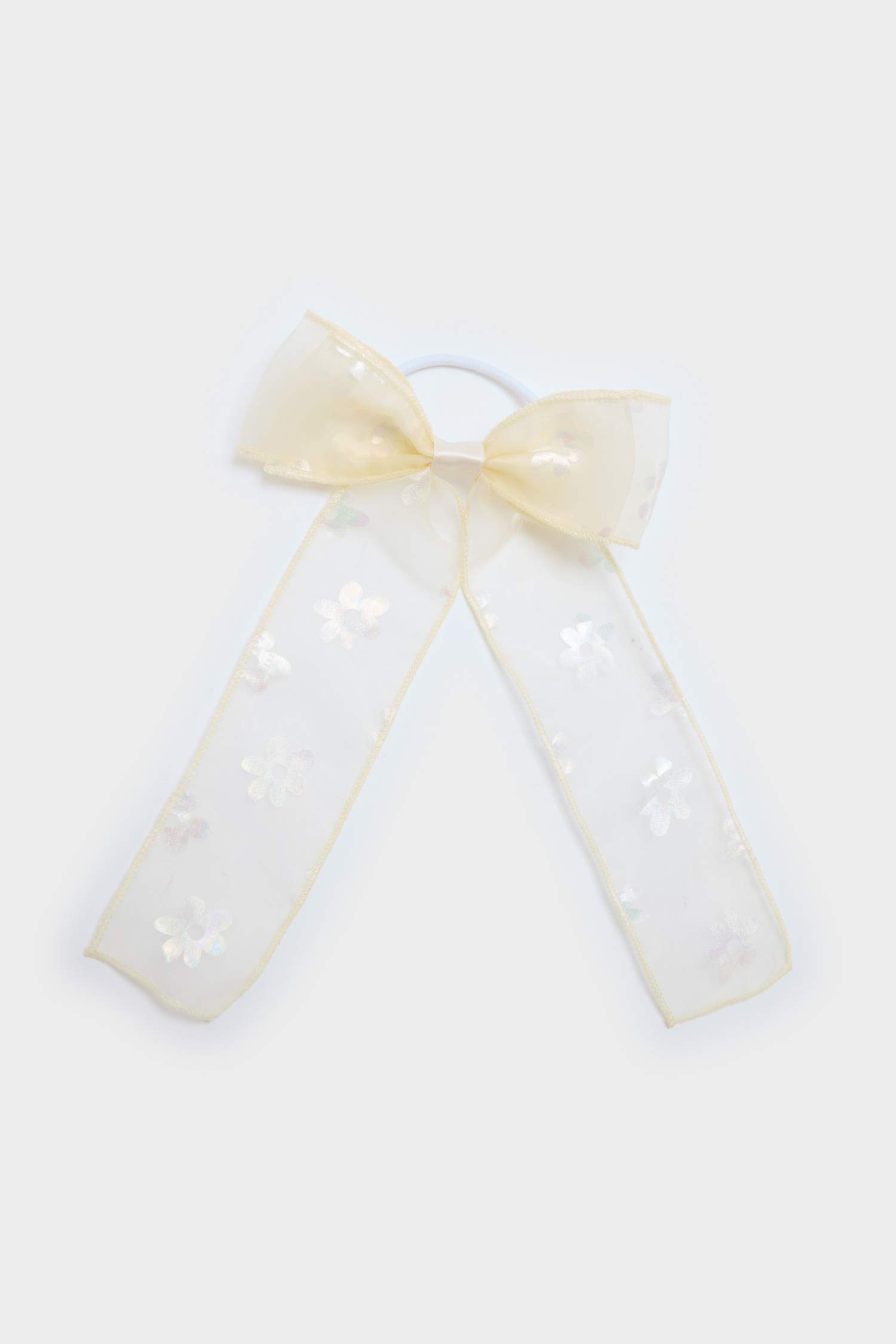 Kız Çocuk Sarı Fiyonk Lastik Toka