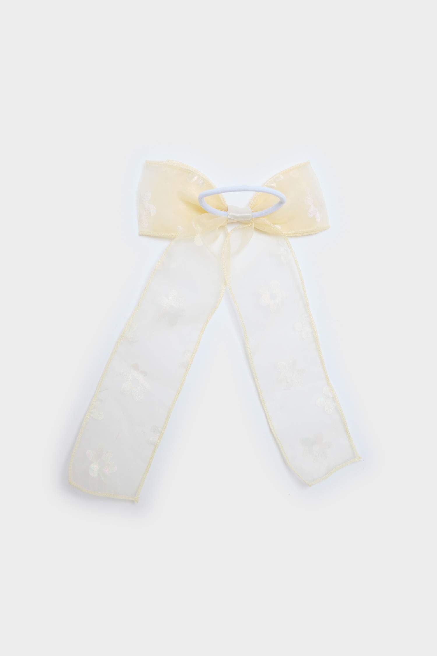 Kız Çocuk Sarı Fiyonk Lastik Toka