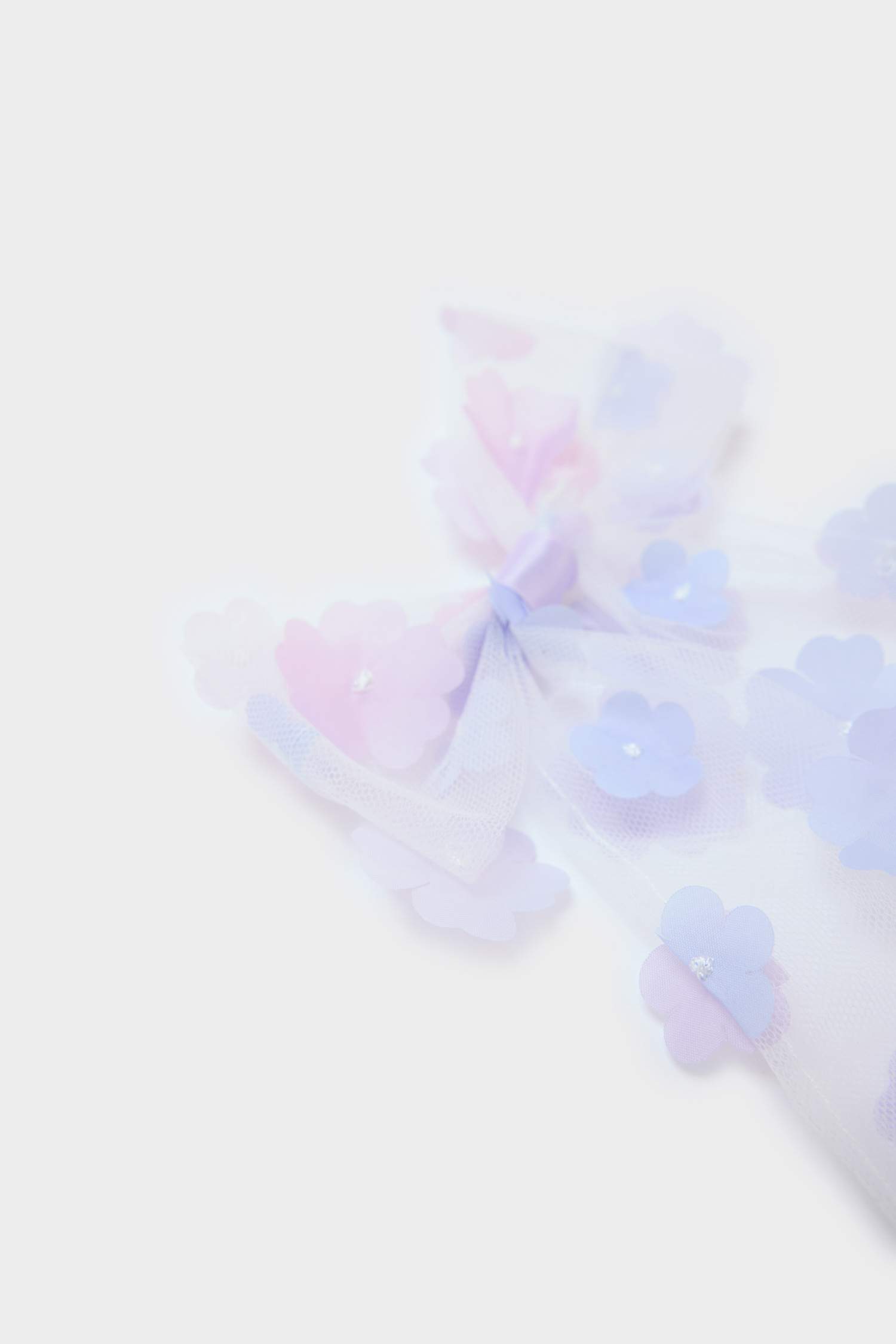 Kız Çocuk Çiçekli Fiyonklu Çıtçıtlı Toka