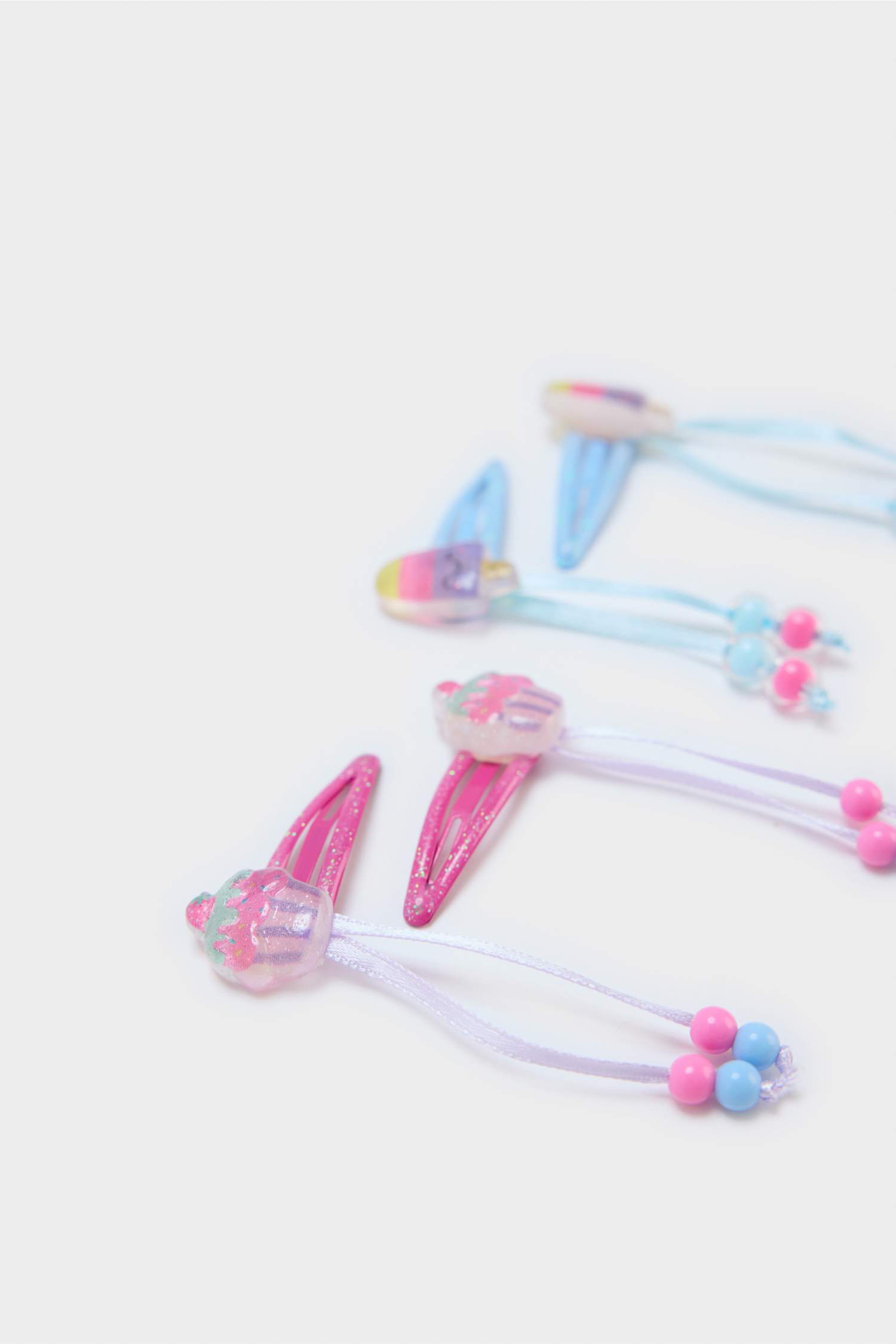 4'lü Renkli Çıtçıtlı Toka Kız Çocuk