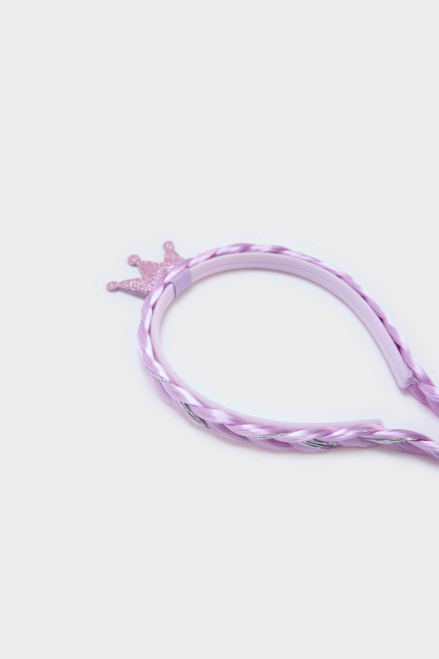 Kız Çocuk Örgülü Lila Taç