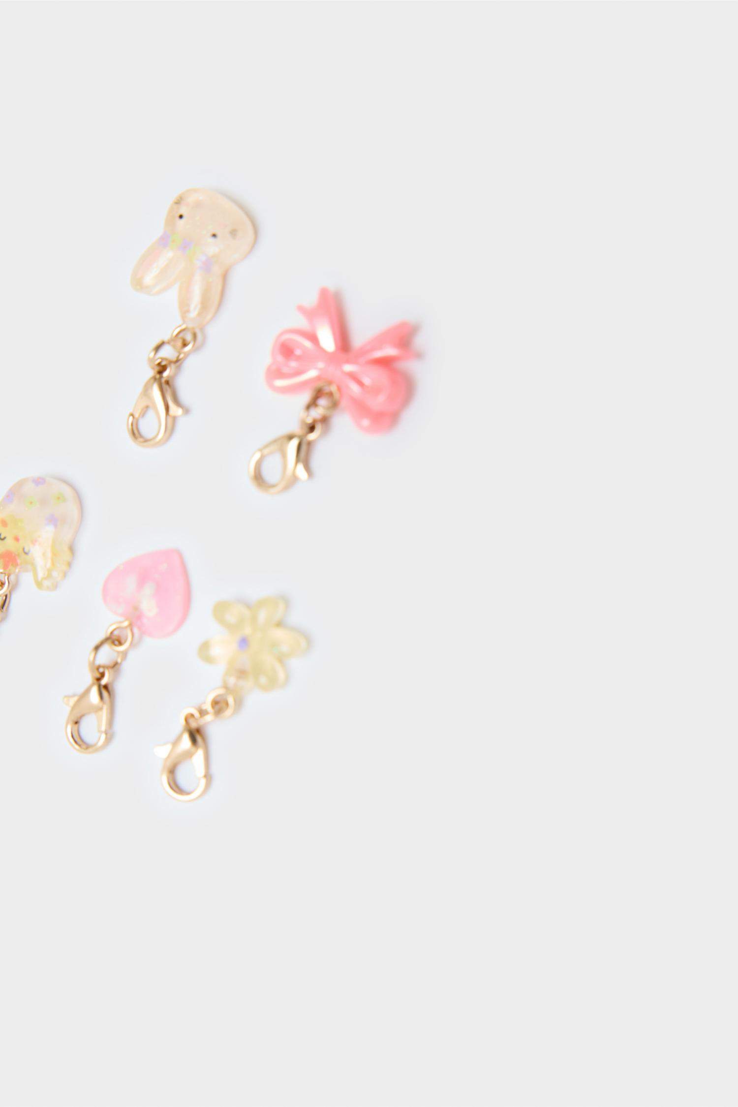 Kız Çocuk 6'lı Çıkarılabilir Charmlı İncili Bileklik