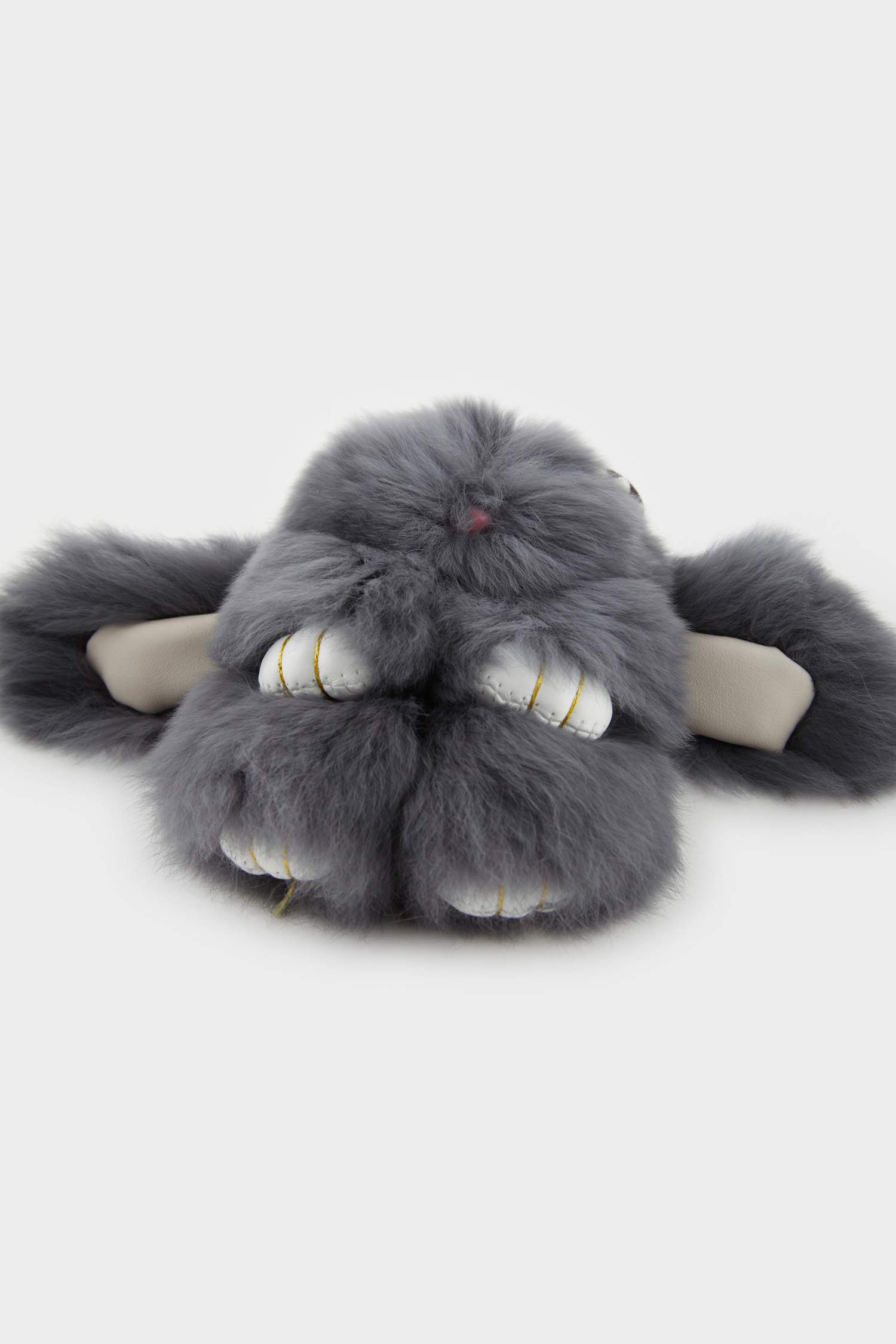 Kadın Gri Tavşan Charm Anahtarlık