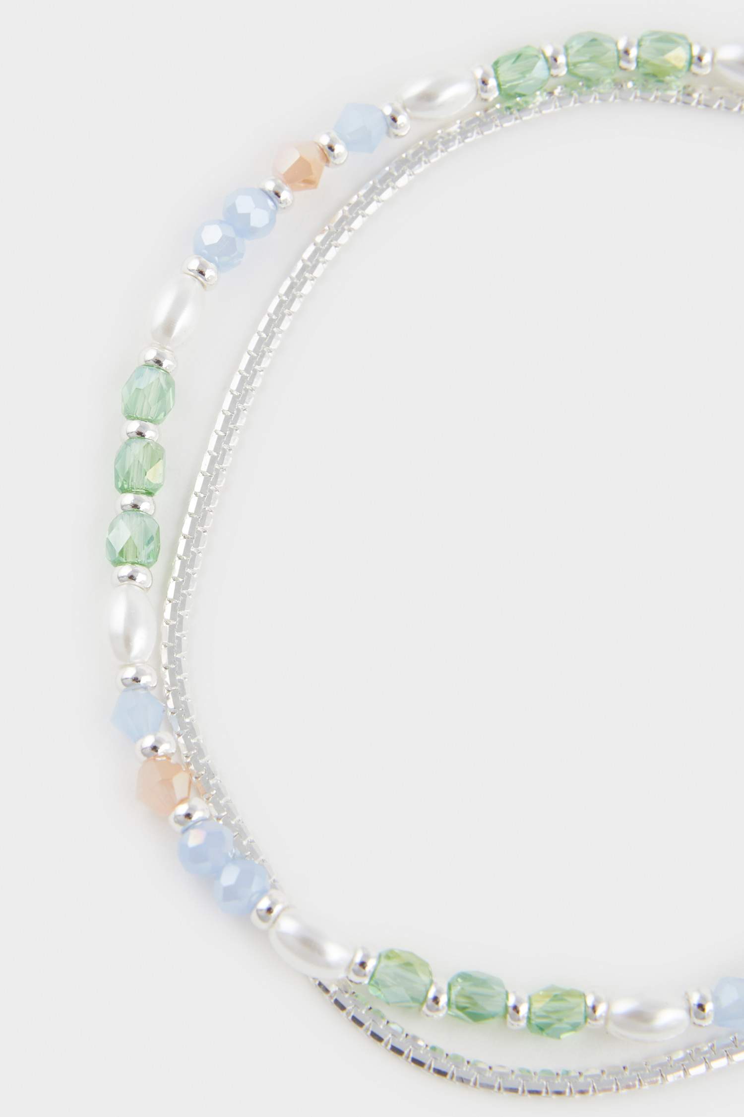 Kadın 2'li İncili Silver Halhal