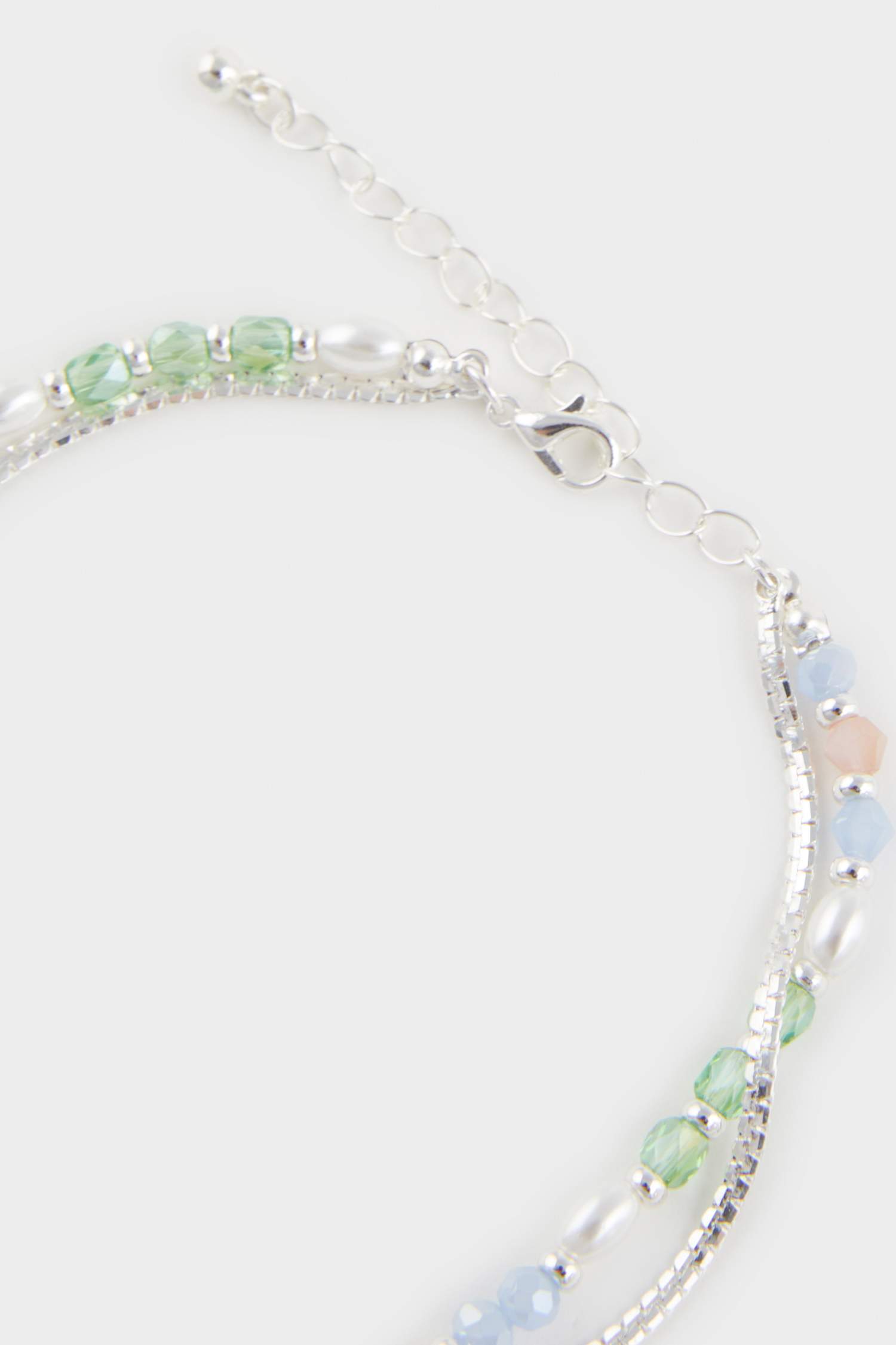 Kadın 2'li İncili Silver Halhal