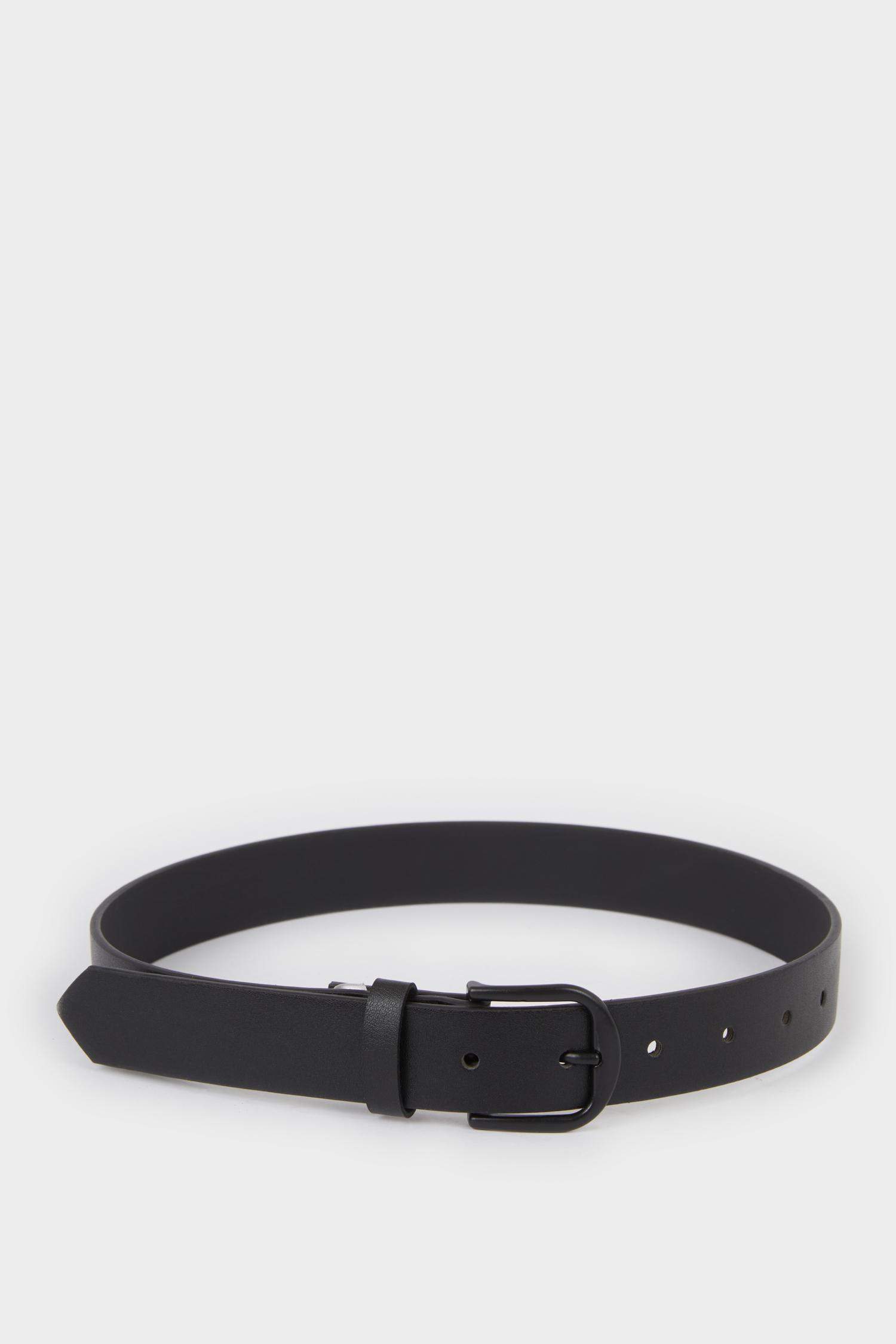 Erkek Çocuk Dikdörtgen Toka Suni Deri Günlük Kemer