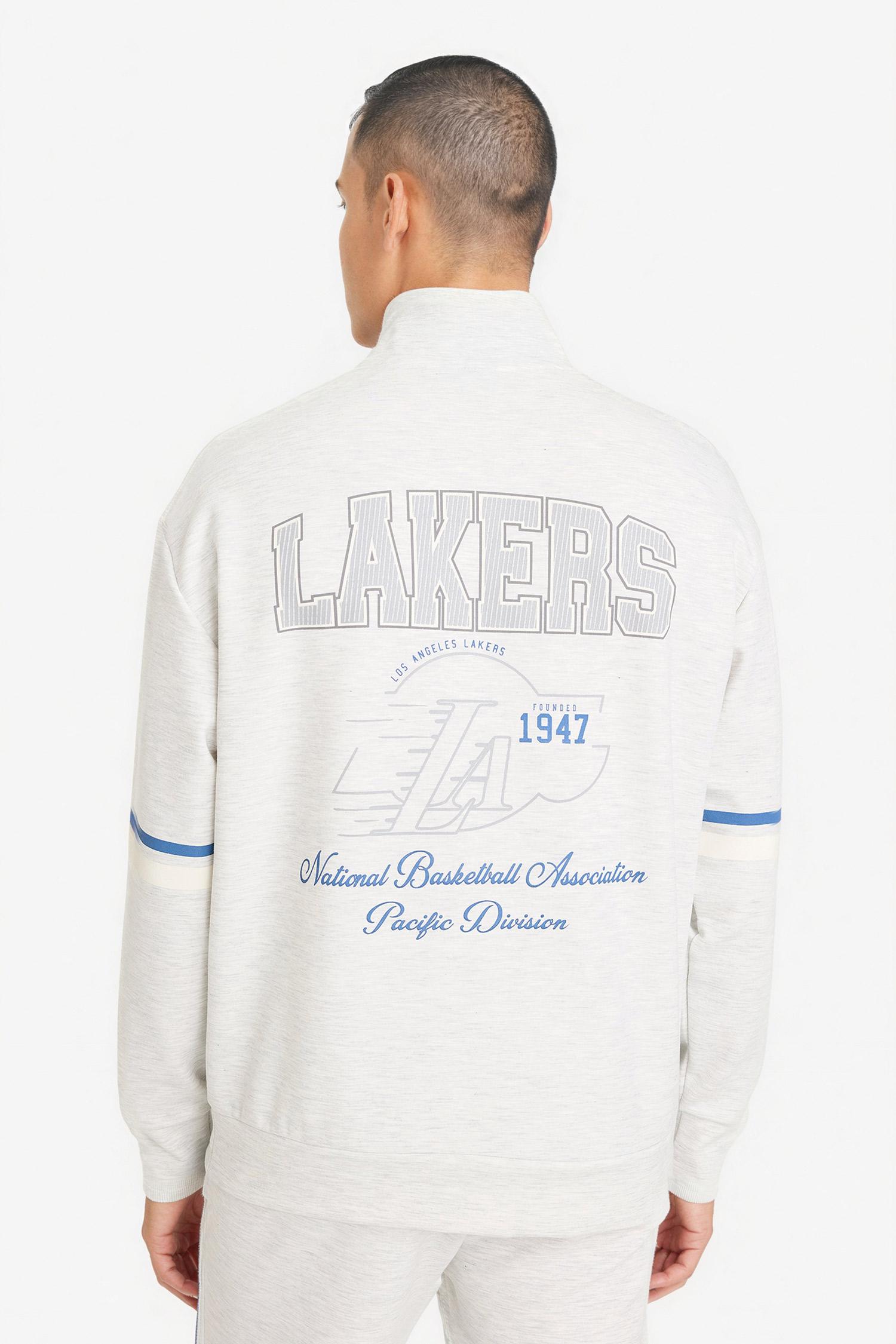 DeFacto Pamuklu NBA Los Angeles Lakers Relax Fıt Sweatshirt görsel 8