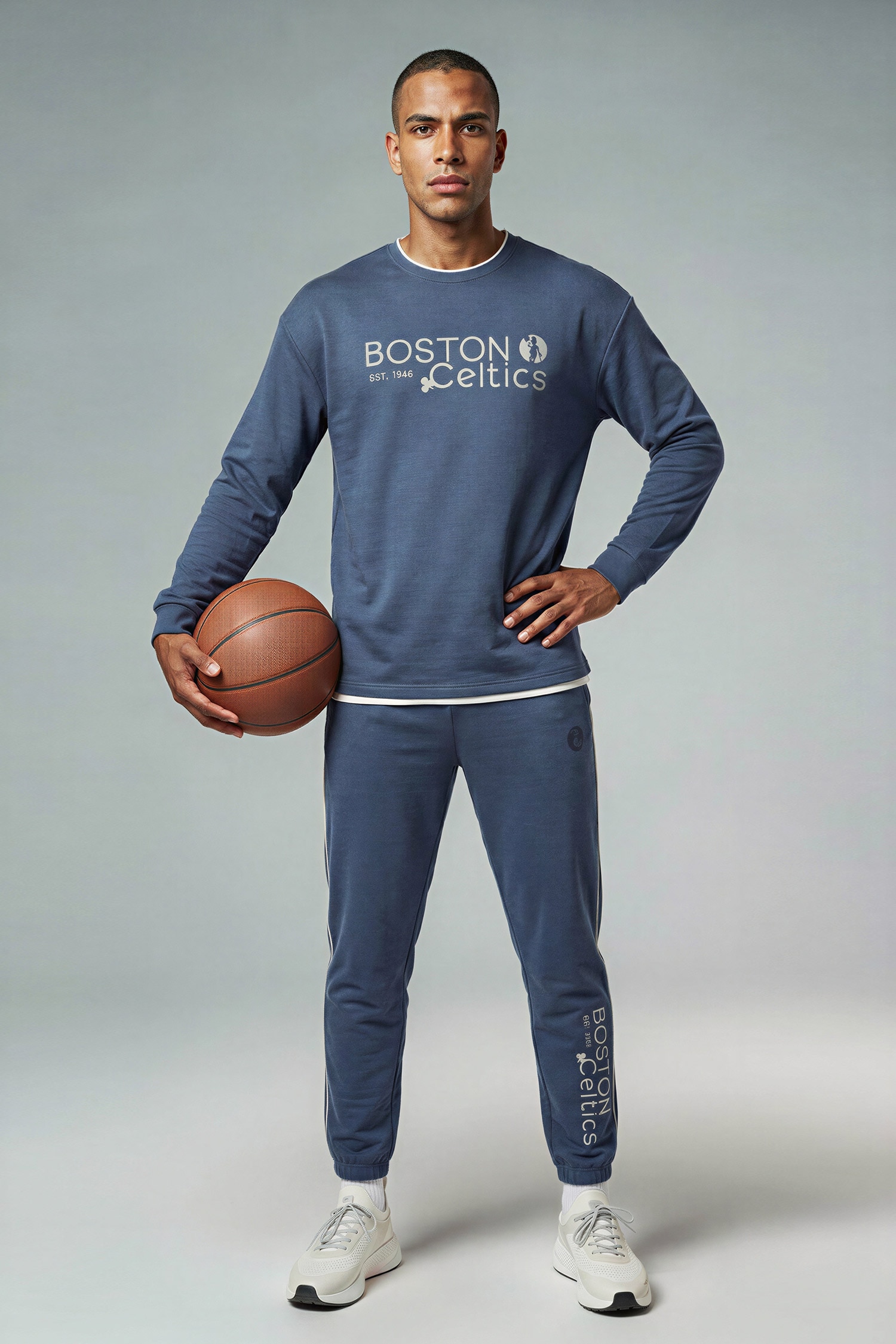 DeFacto NBA Boston Celtıcs Standart Fıt Skuba Dalgıç Kumaş Jogger görsel 3