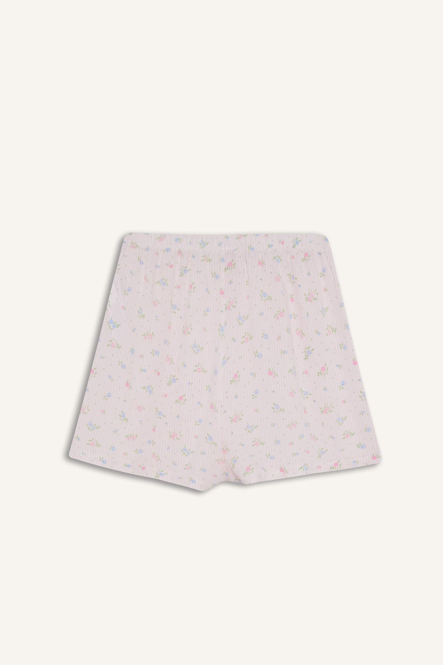 Regular Fit Pijama Takımı Kısa Kollu Viskon Üst Şort