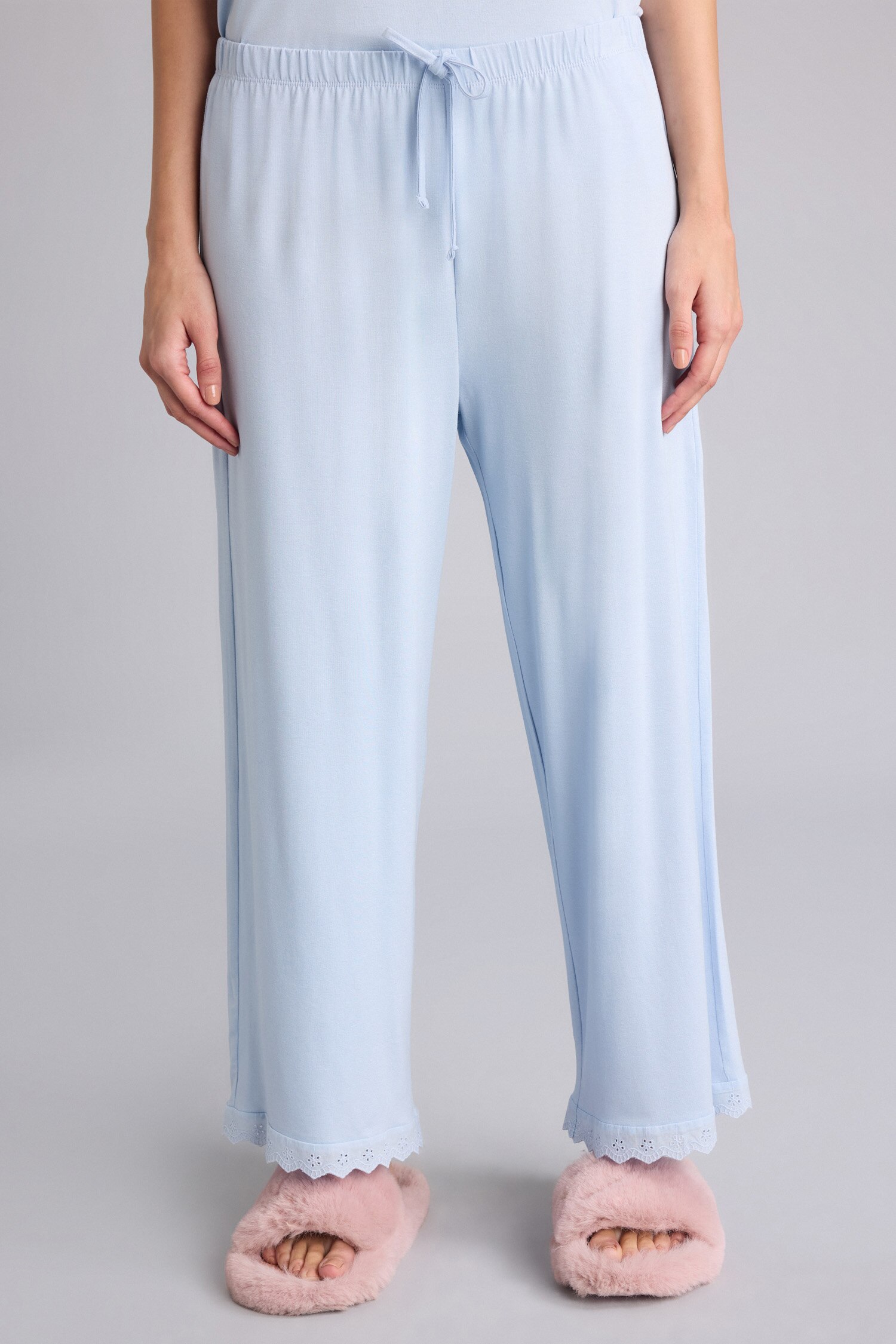 DeFacto Regular Fit Kolsuz Üst Uzun Alt Pijama Takımı görsel 5